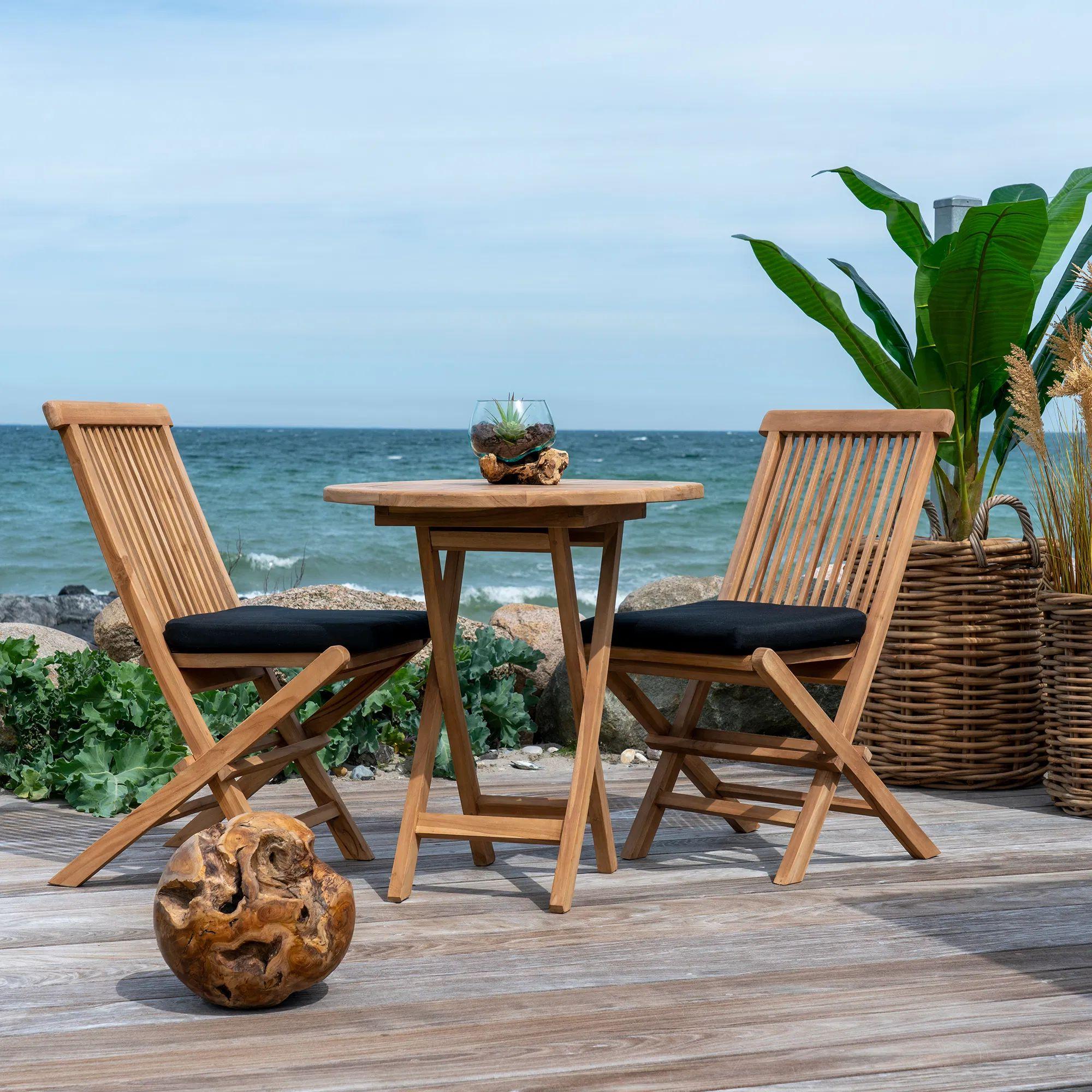 Product photograph of Peoria Outdoor Bistro Set With 2 Toledo Chairs from Choice Furniture Superstore.