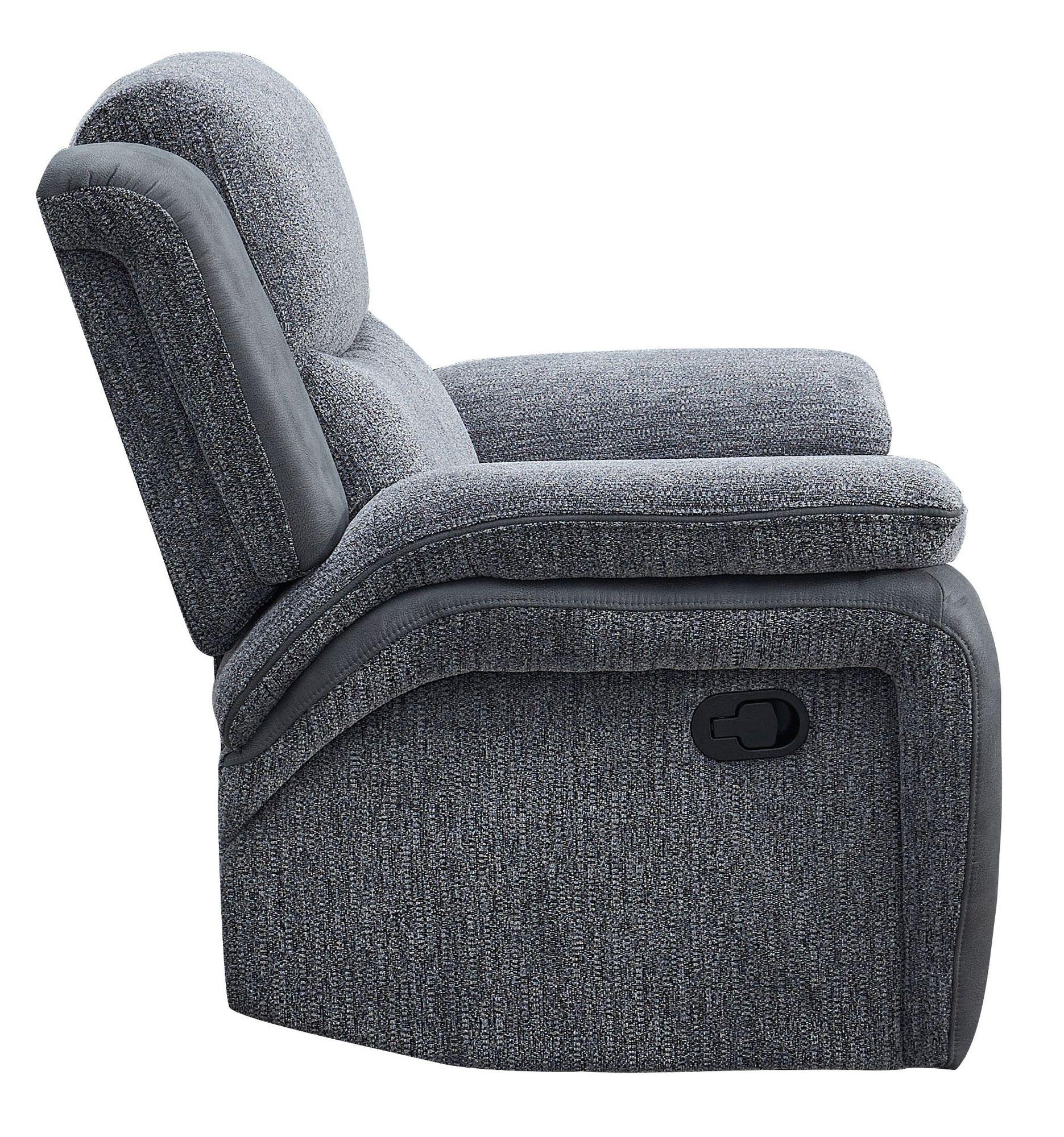 Product photograph of Legend Grey Fabric Recliner Armchair from Choice Furniture Superstore.