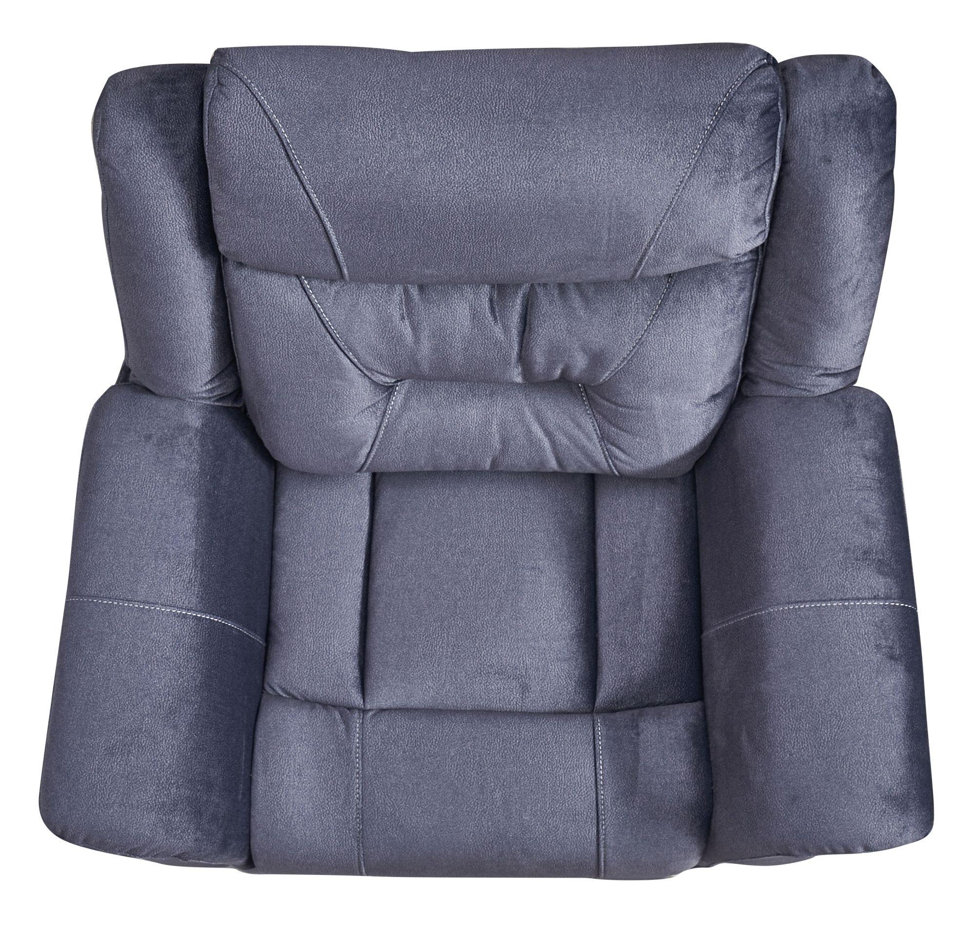 Product photograph of Dudley Silvano Blue Fabric Recliner Armchair from Choice Furniture Superstore.