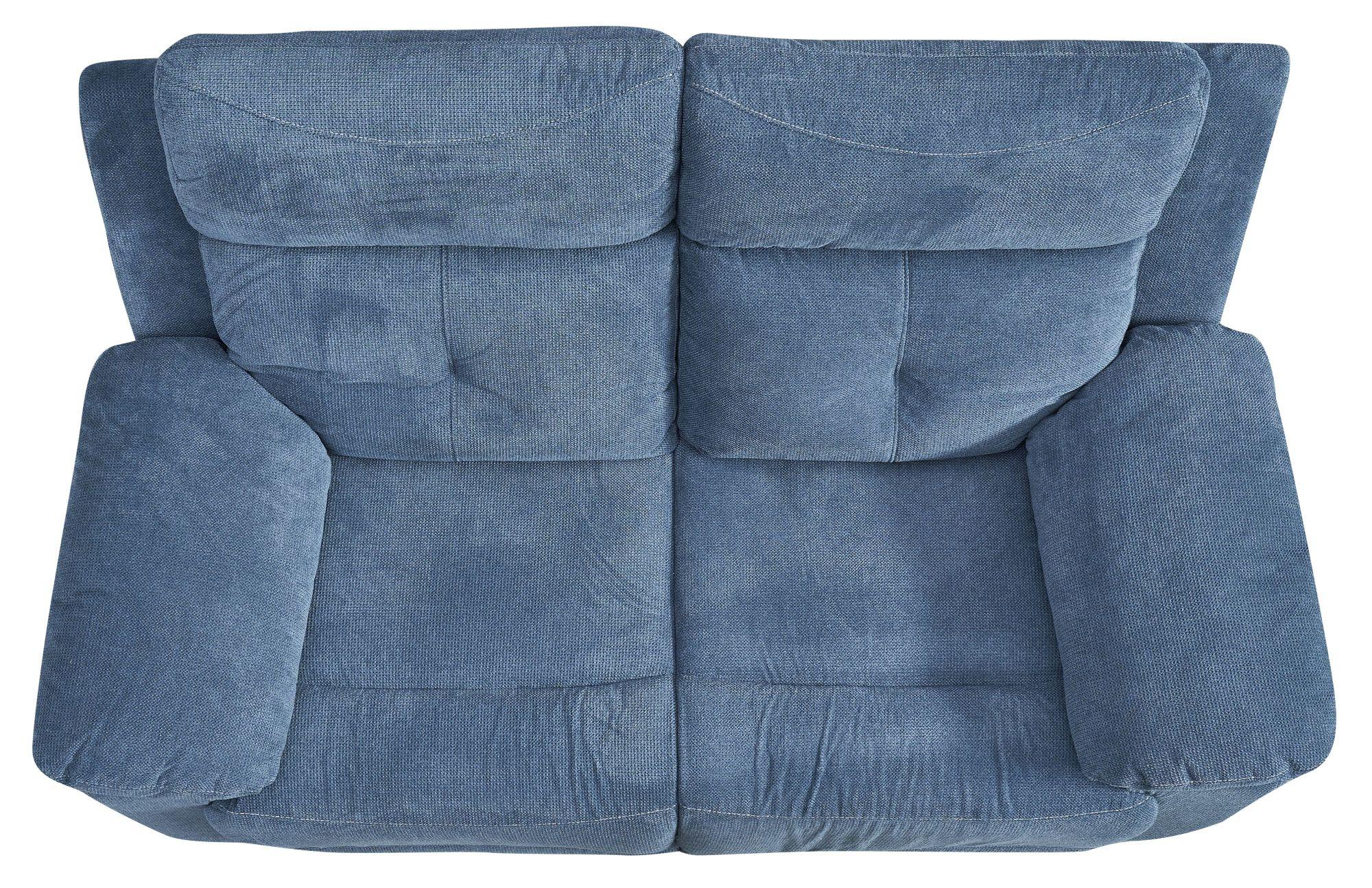 Product photograph of Augusta Ancona Blue Fabric 2 Seater Electric Recliner Sofa from Choice Furniture Superstore.