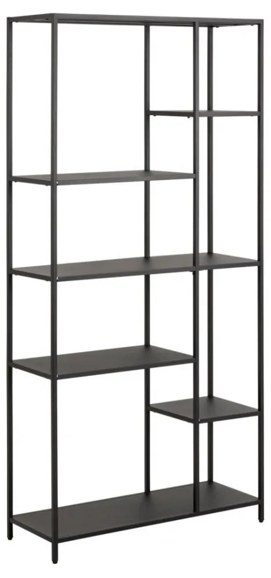 Product photograph of Clearance - Newcastle Matt Black Open Wide Bookcase - Fss15651 from Choice Furniture Superstore.