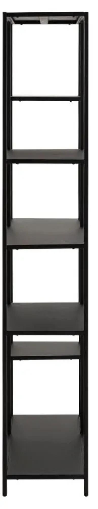 Product photograph of Clearance - Newcastle Matt Black Open Wide Bookcase - Fss15651 from Choice Furniture Superstore.