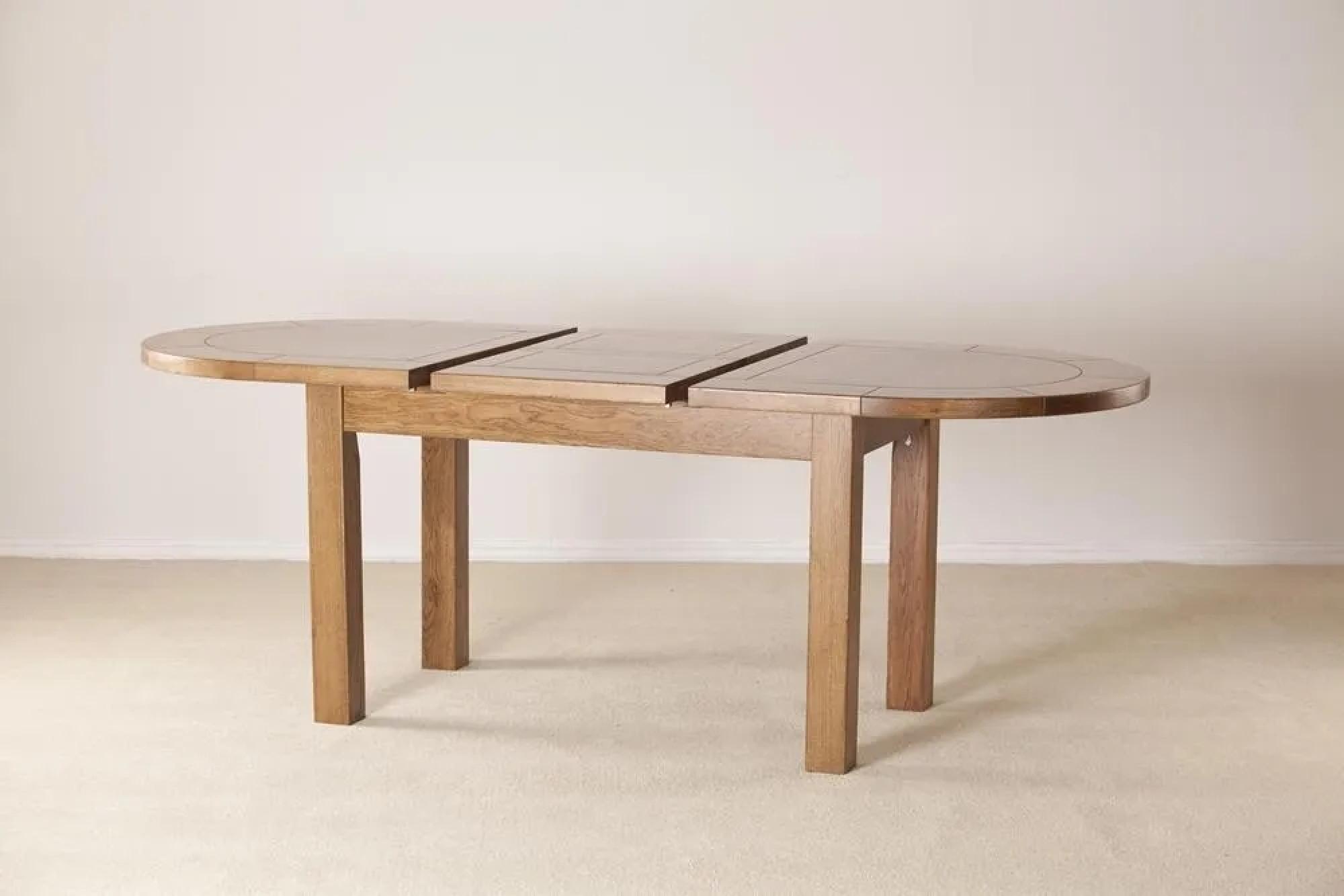 Product photograph of Clearance - Originals Rustic Oak Oval 6 Seater Extending Dining Table - Fss15654 from Choice Furniture Superstore.