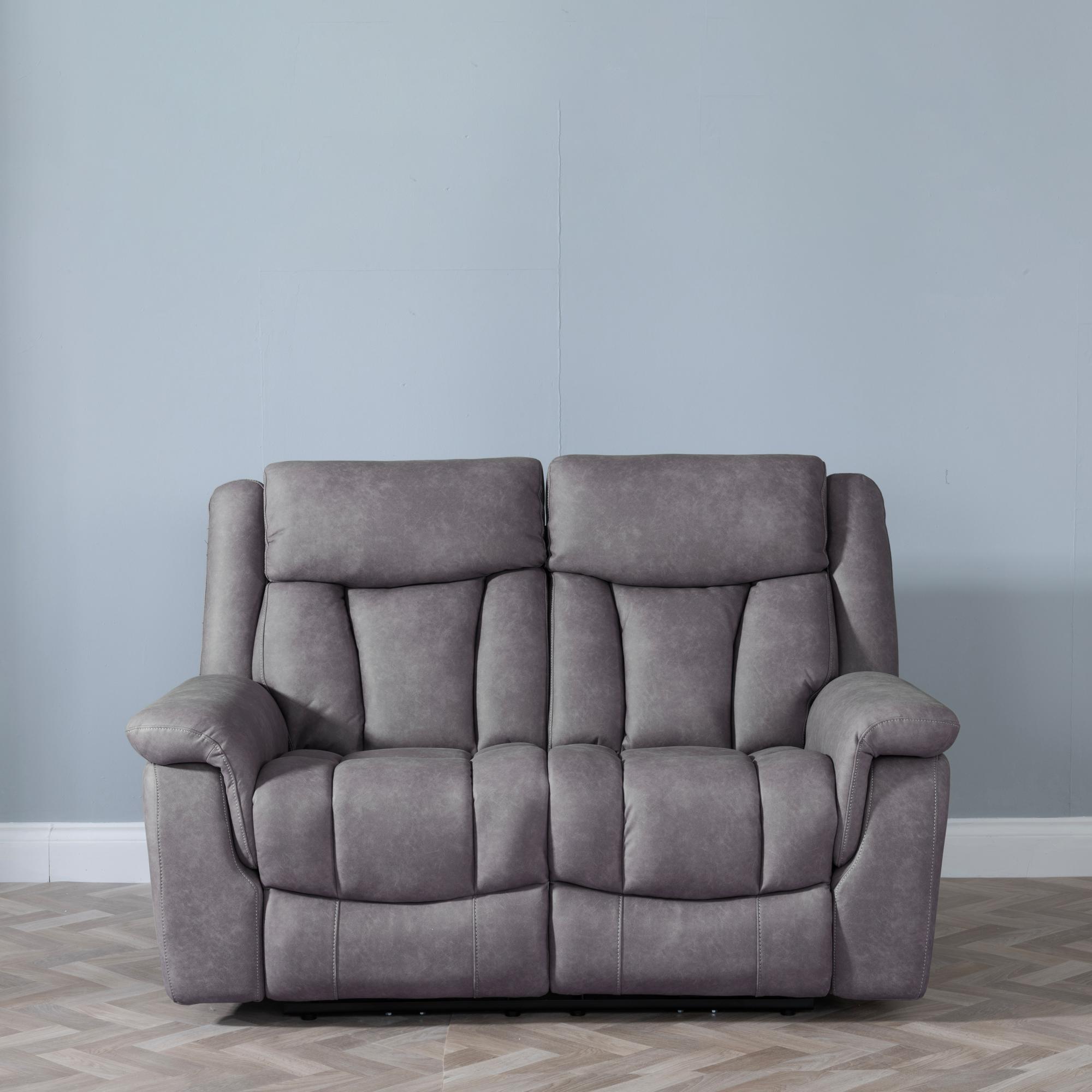 Product photograph of Dylan Grey Fabric 2 Seater Electric Recliner Sofa from Choice Furniture Superstore.