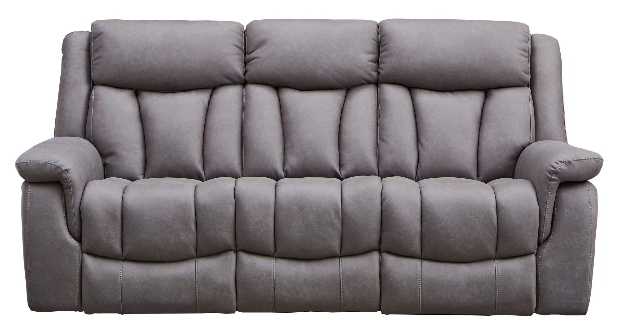 Product photograph of Dylan Grey Fabric 3 2 Seater Electric Recliner Sofa Suite from Choice Furniture Superstore.