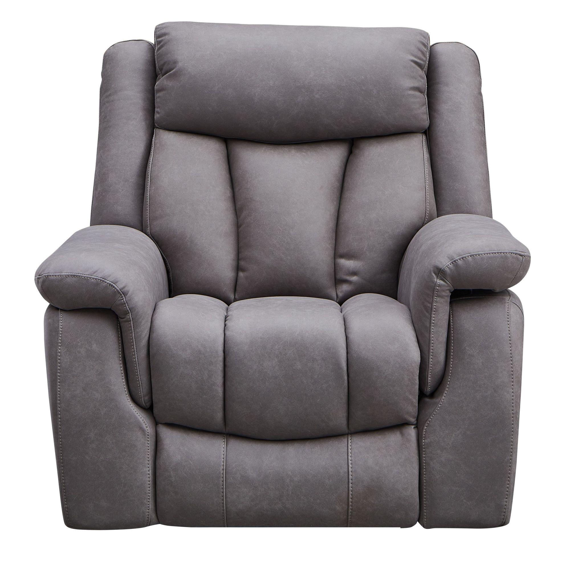 Product photograph of Dylan Grey Fabric 3 1 1 Seater Electric Recliner Sofa Suite from Choice Furniture Superstore.