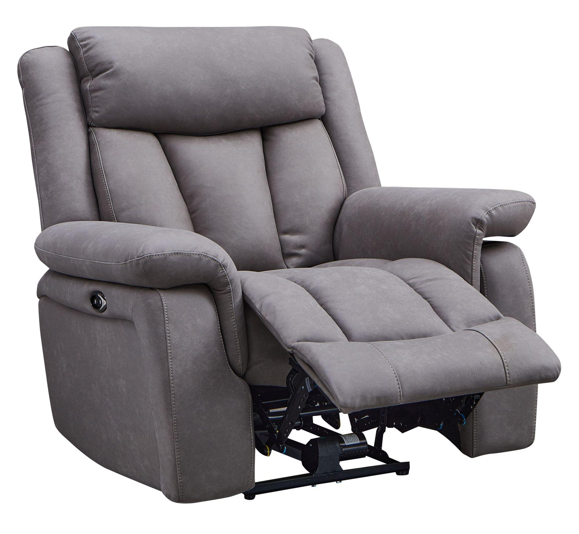 Product photograph of Dylan Grey Fabric 3 1 1 Seater Electric Recliner Sofa Suite from Choice Furniture Superstore.