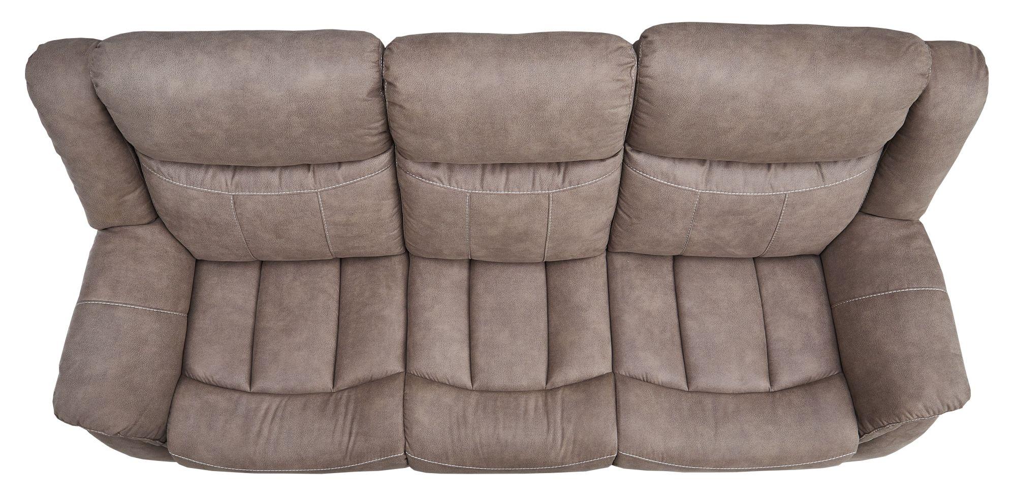 Product photograph of Hilbert Brown Fabric 3 Seater Recliner Sofa from Choice Furniture Superstore.