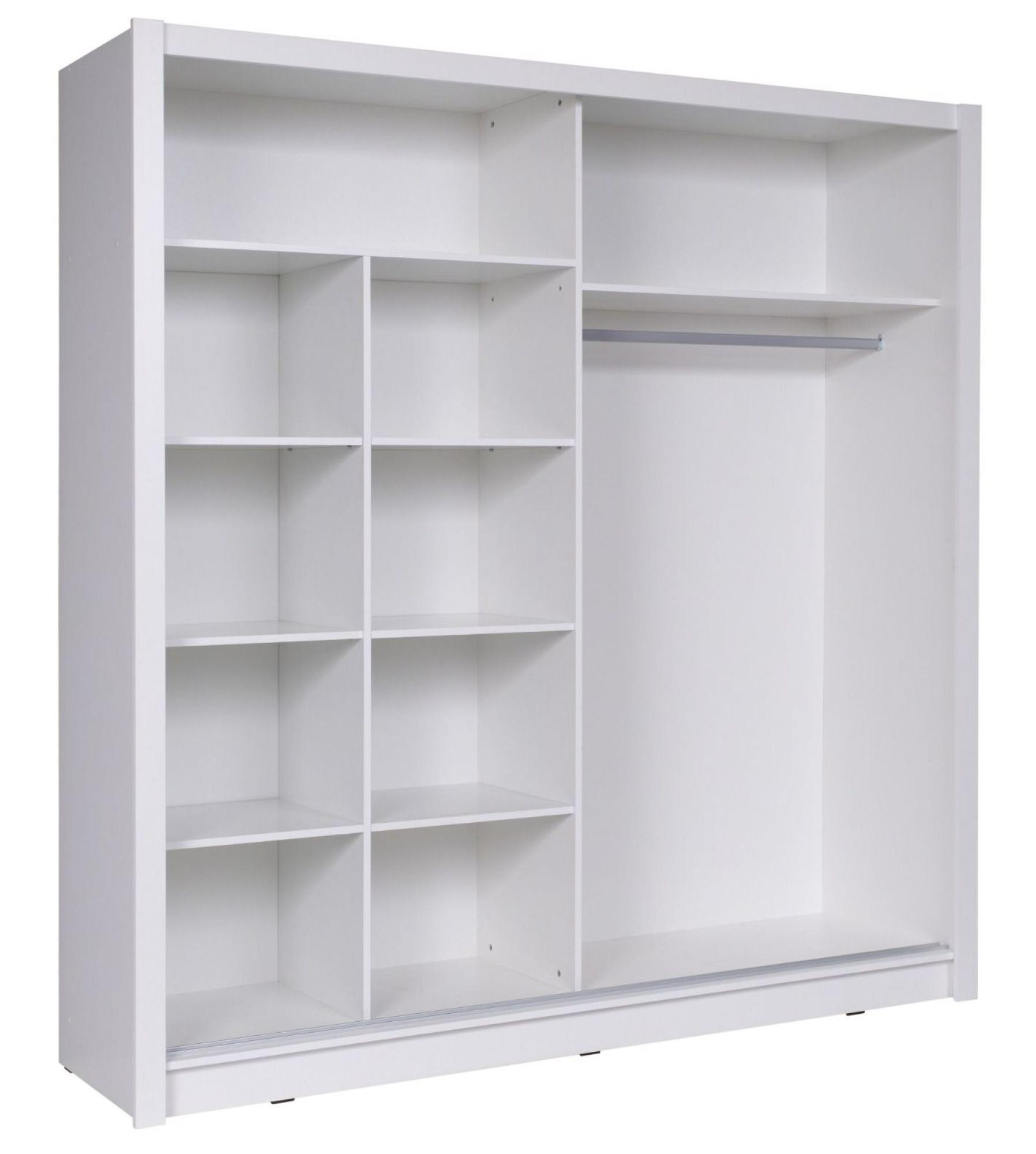 Product photograph of Baku White 2 Door Sliding Wardrobe from Choice Furniture Superstore.