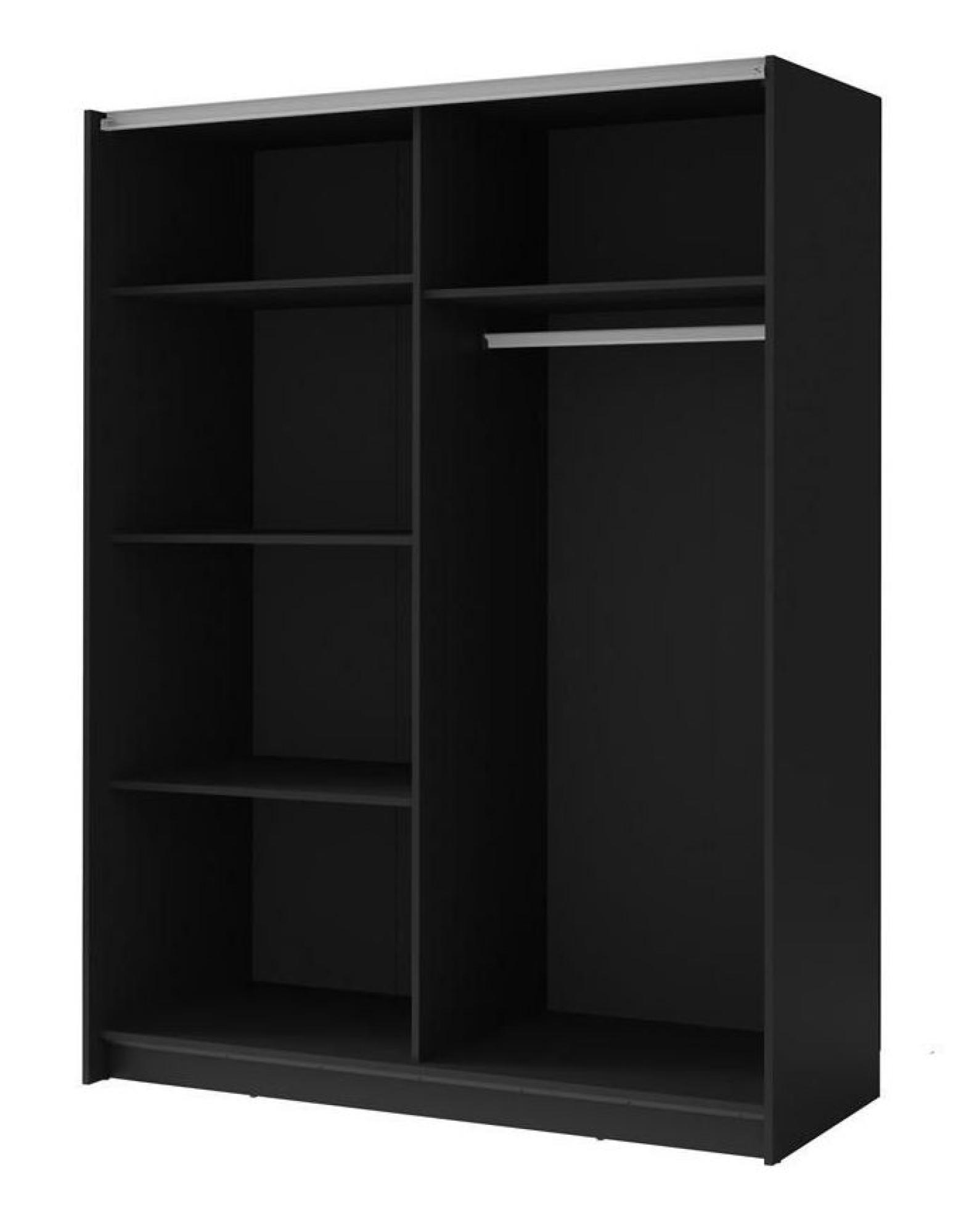 Product photograph of Dalia Black Oak 2 Door Sliding Wardrobe from Choice Furniture Superstore.