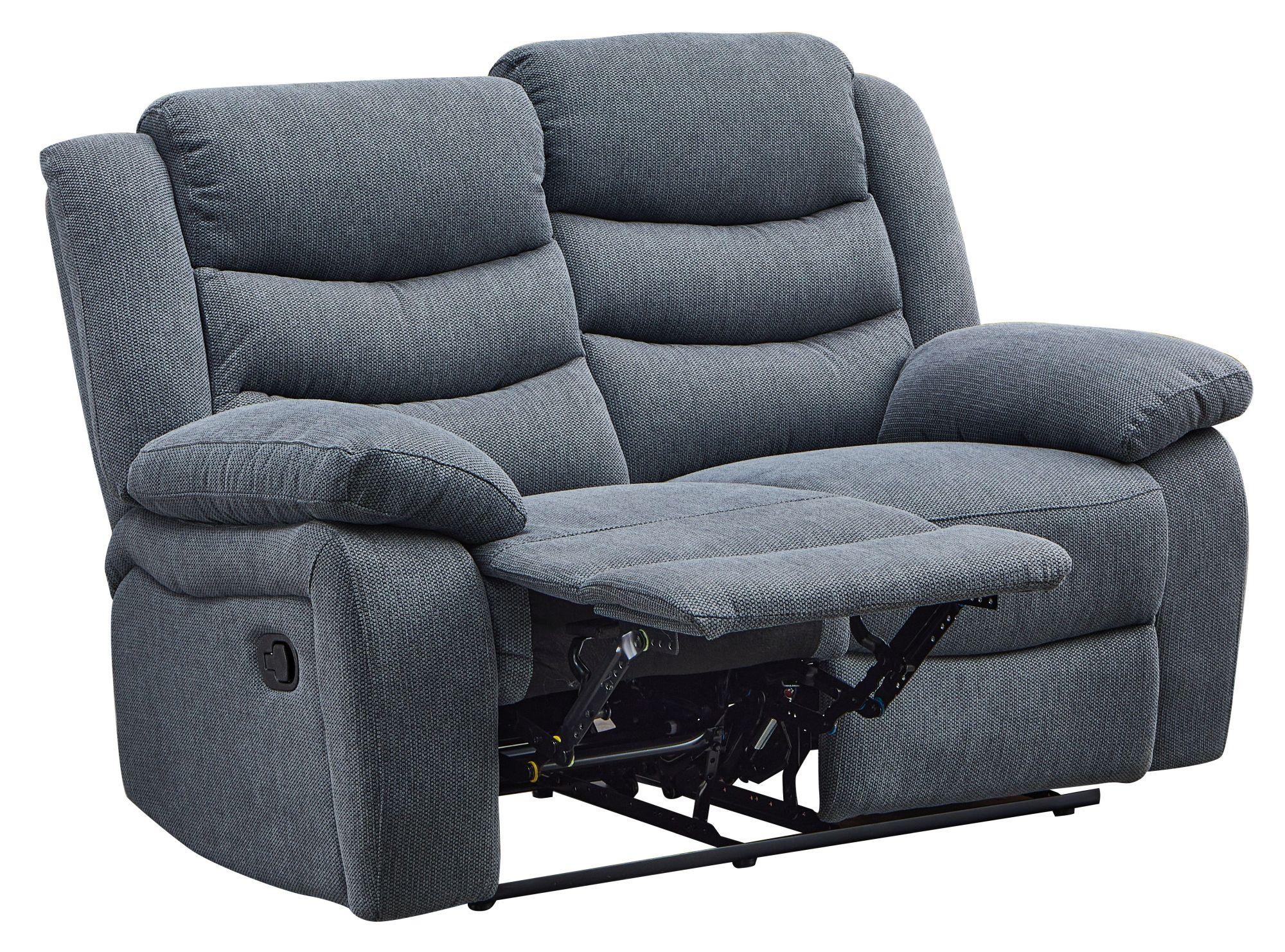 Product photograph of Sorrento Dark Grey Fabric 2 Seater Recliner Sofa from Choice Furniture Superstore.