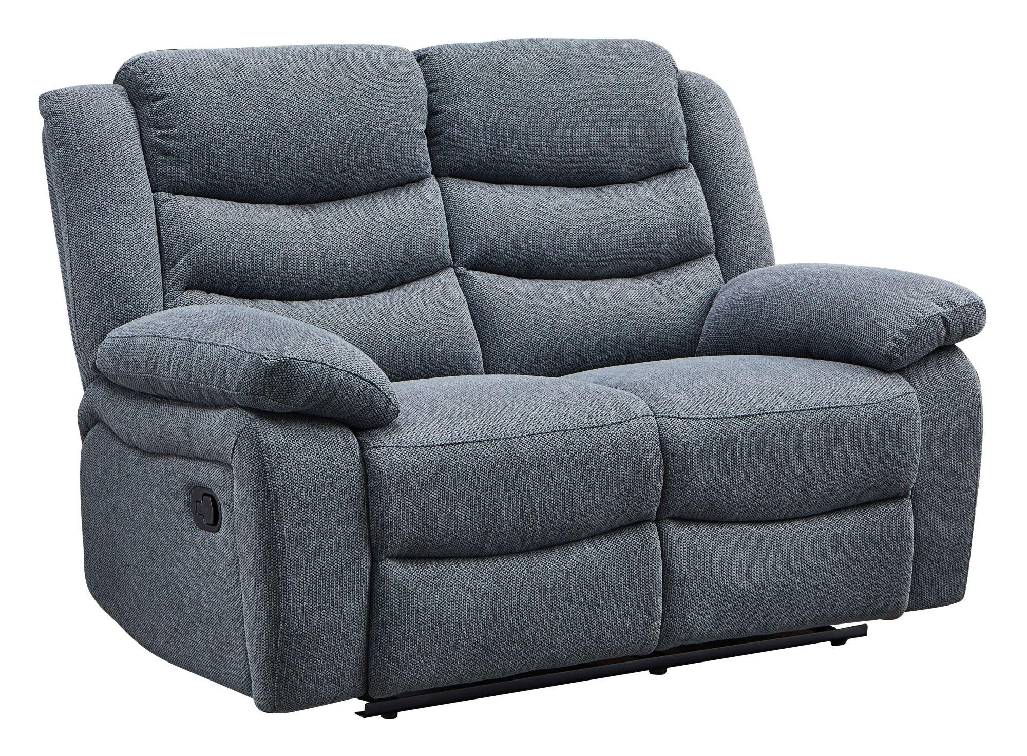 Product photograph of Sorrento Dark Grey Fabric 2 Seater Recliner Sofa from Choice Furniture Superstore.