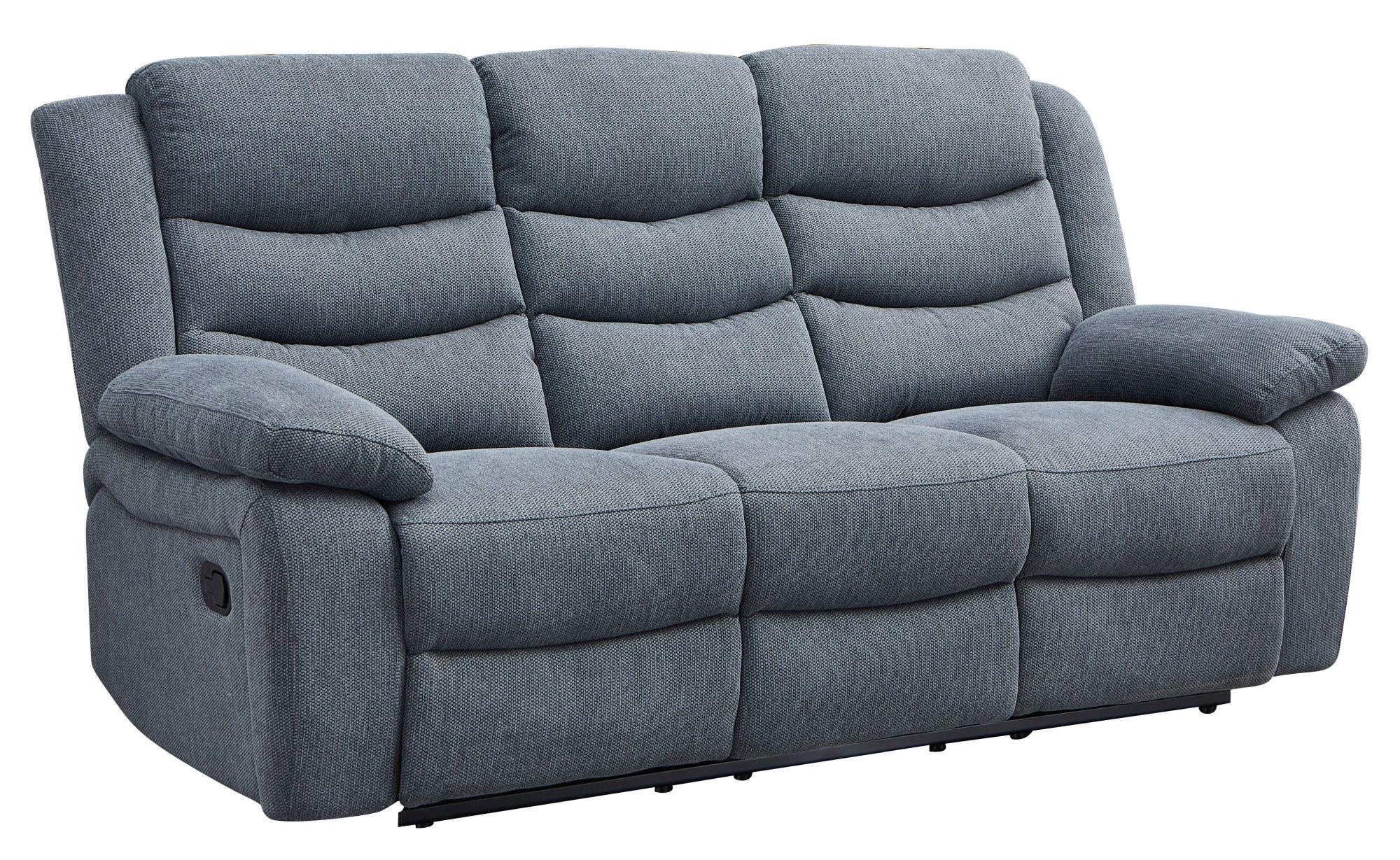 Product photograph of Sorrento Dark Grey Fabric 3 2 1 Seater Recliner Sofa Suite from Choice Furniture Superstore.