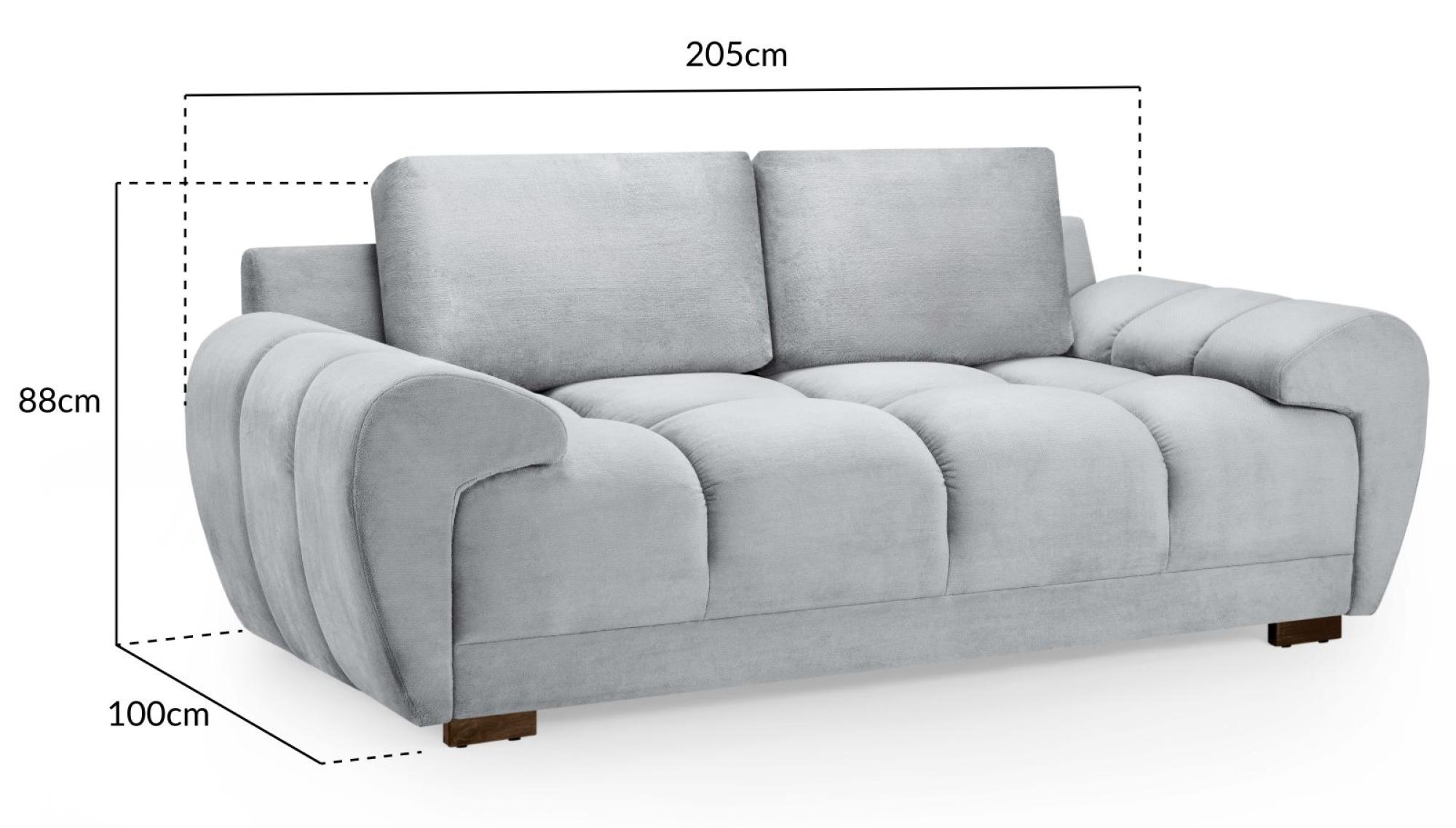 Product photograph of Azzuro Grey Velvet Fabric 2 Seater Sofa from Choice Furniture Superstore.