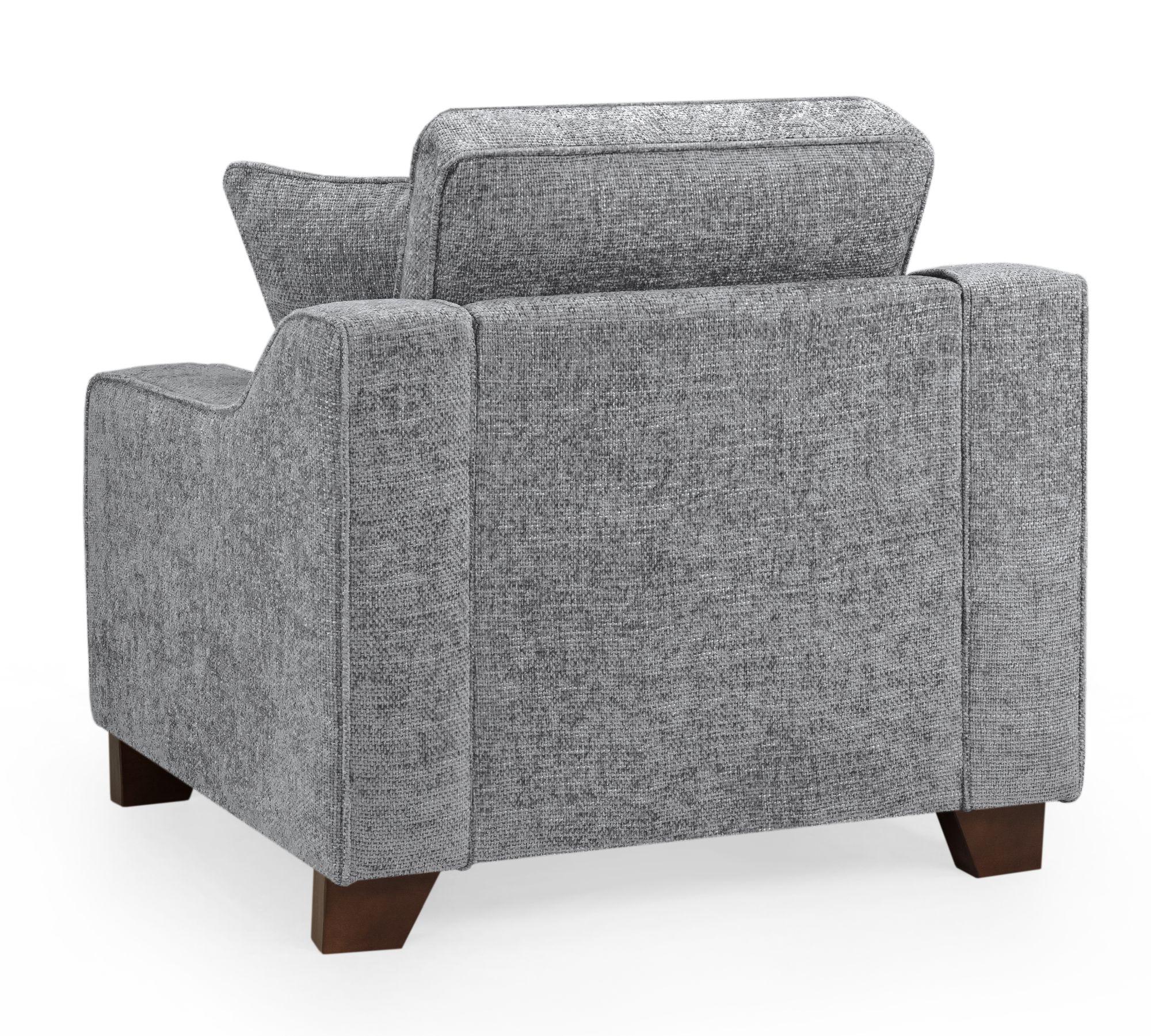 Product photograph of Nebraska Slate Grey Fabric Armchair from Choice Furniture Superstore.