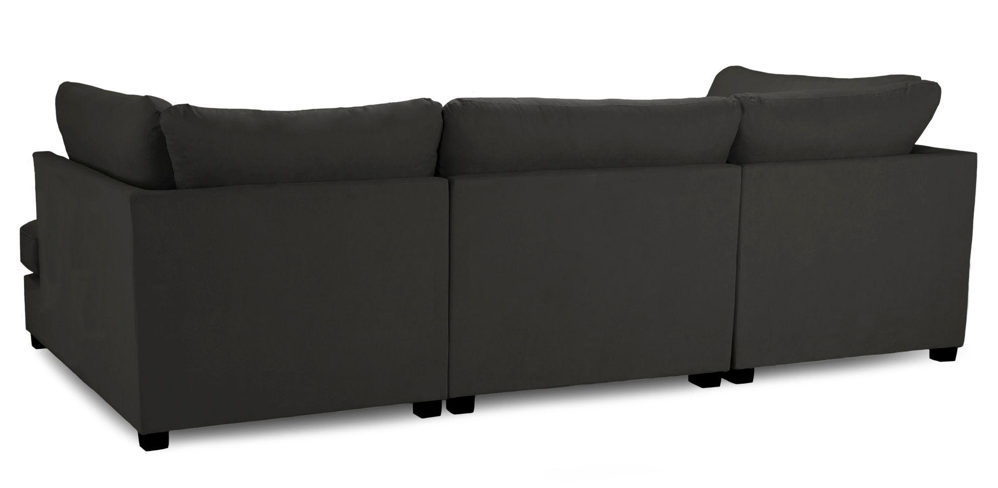 Product photograph of Carnaby Classic Black Fabric U Shape Corner Sofa Suite from Choice Furniture Superstore.