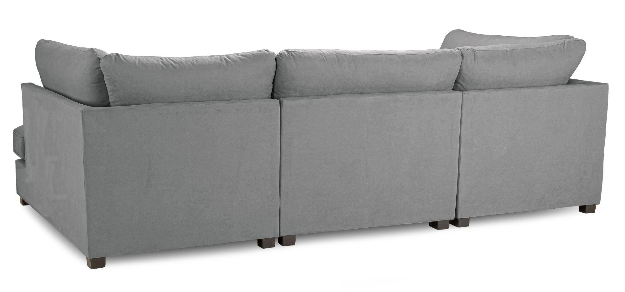 Product photograph of Carnaby Classic Grey Fabric U Shape Corner Sofa Suite from Choice Furniture Superstore.