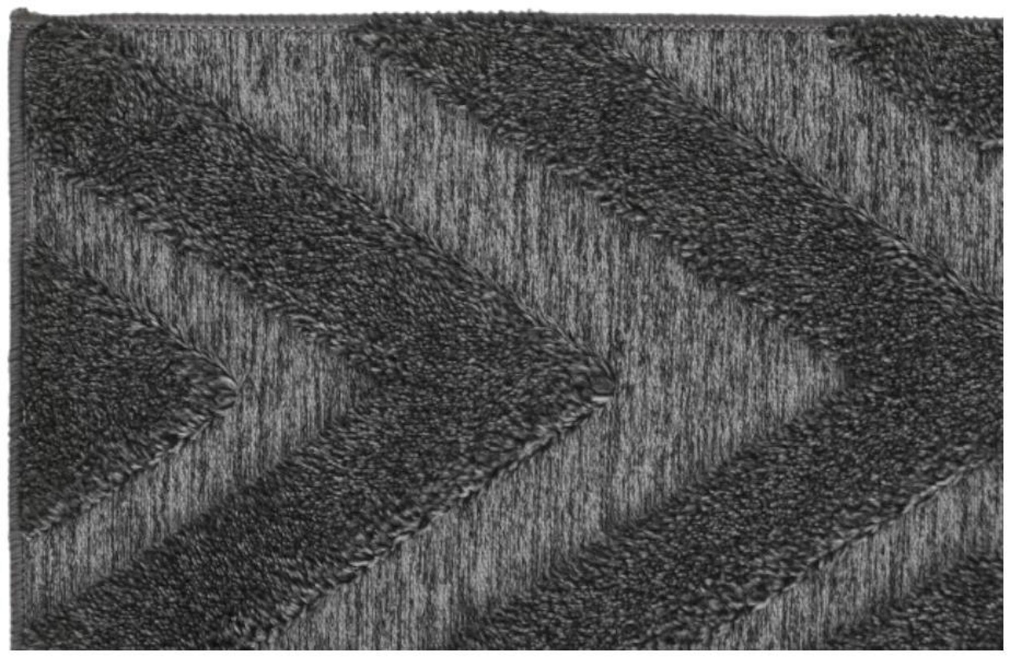 Product photograph of Erode Dark Grey Fabric Rug - 175cm X 100cm from Choice Furniture Superstore.