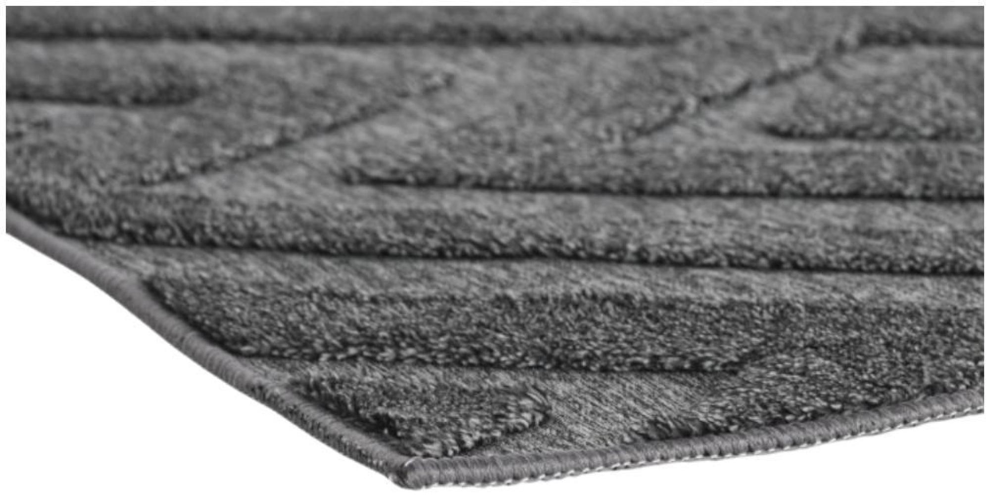 Product photograph of Erode Dark Grey Fabric Rug - 175cm X 100cm from Choice Furniture Superstore.