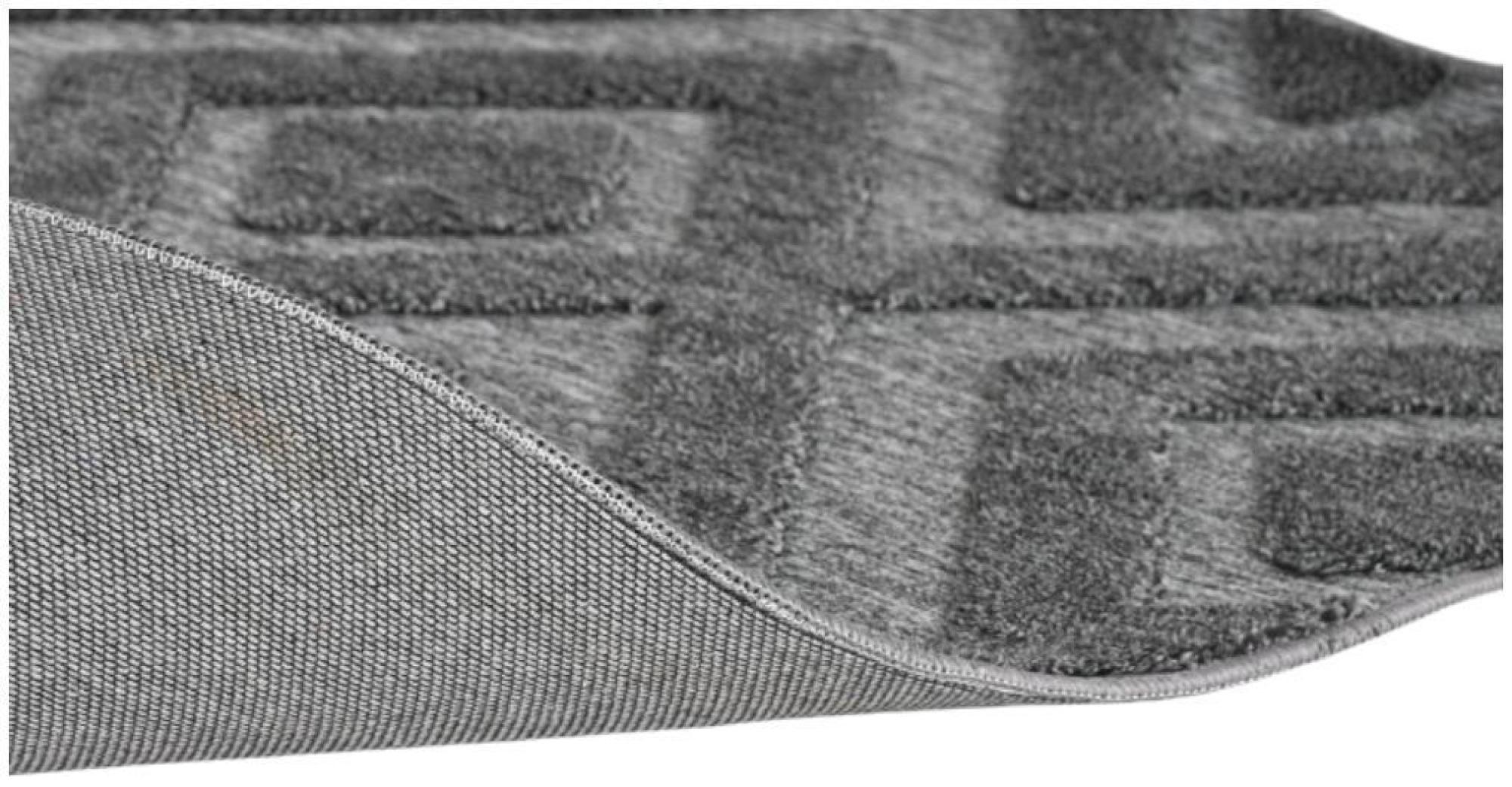Product photograph of Erode Dark Grey Fabric Rug - 175cm X 100cm from Choice Furniture Superstore.