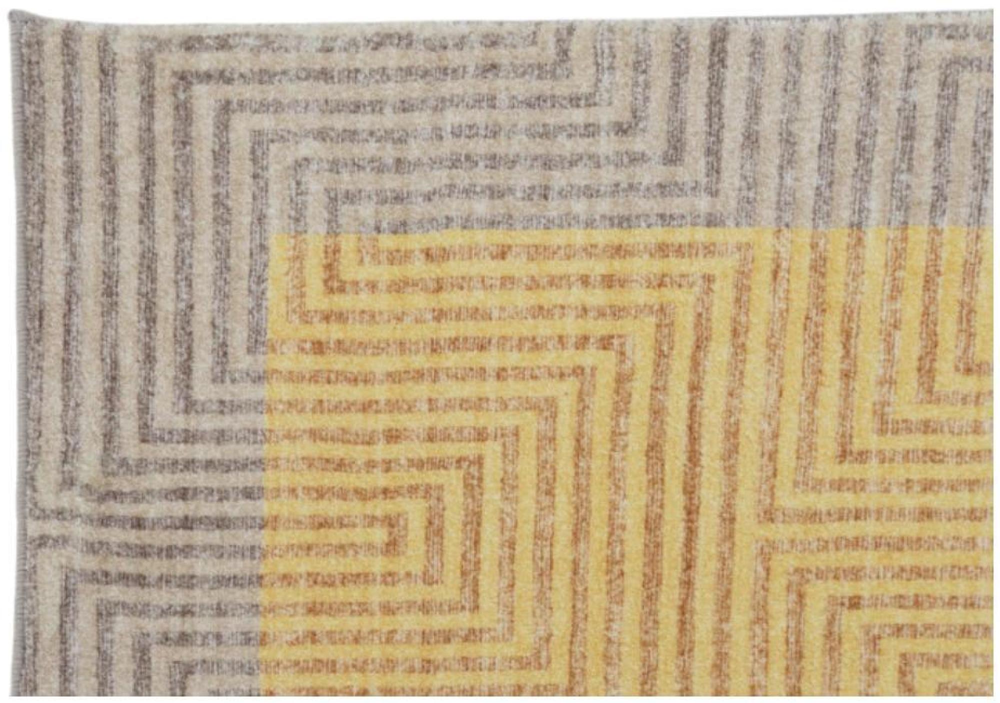 Product photograph of Orbit Yellow Polyester Urban Rug - 160cm X 230cm from Choice Furniture Superstore.