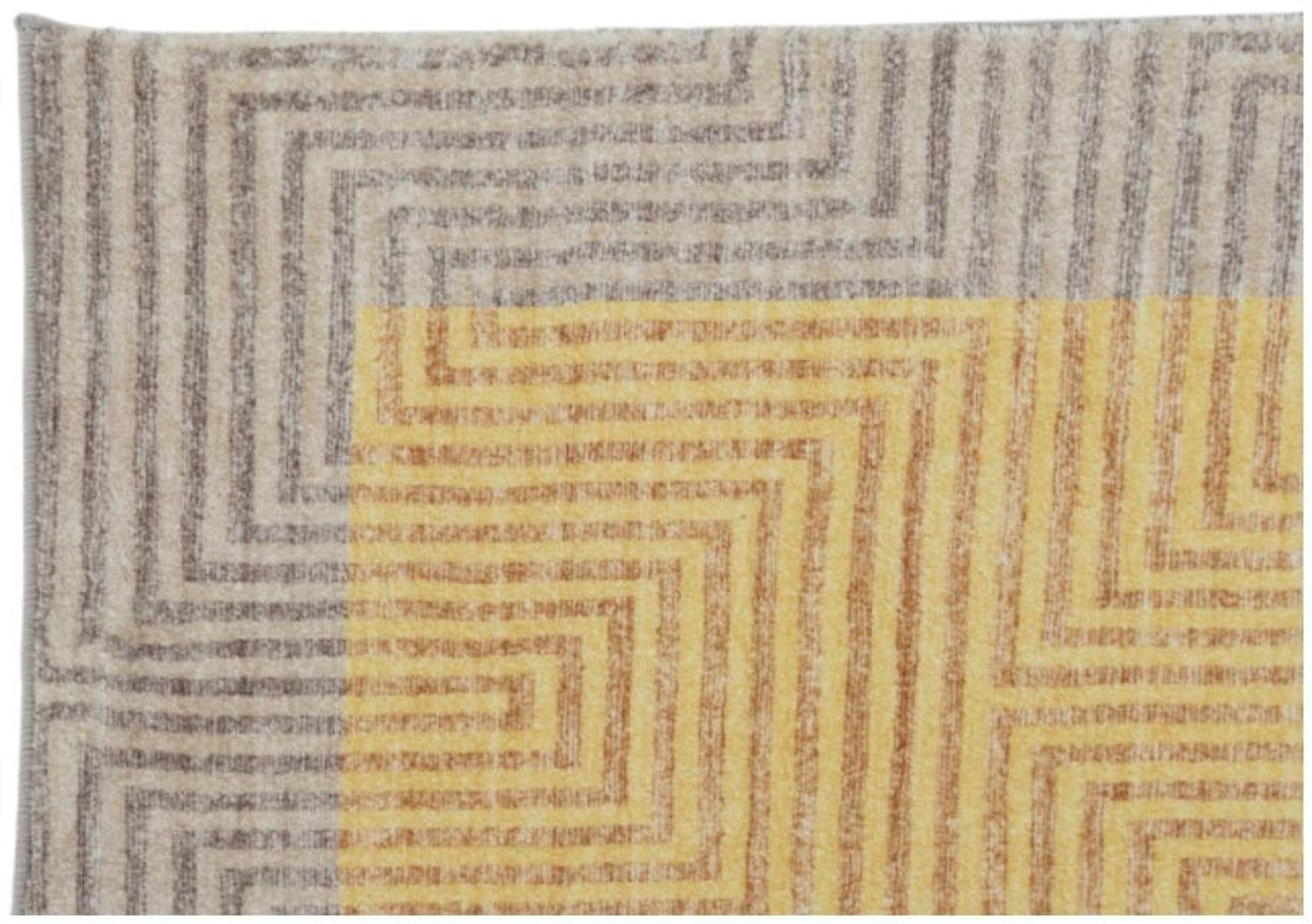 Product photograph of Orbit Yellow Polyester Urban Rug - 200cm X 290cm from Choice Furniture Superstore.