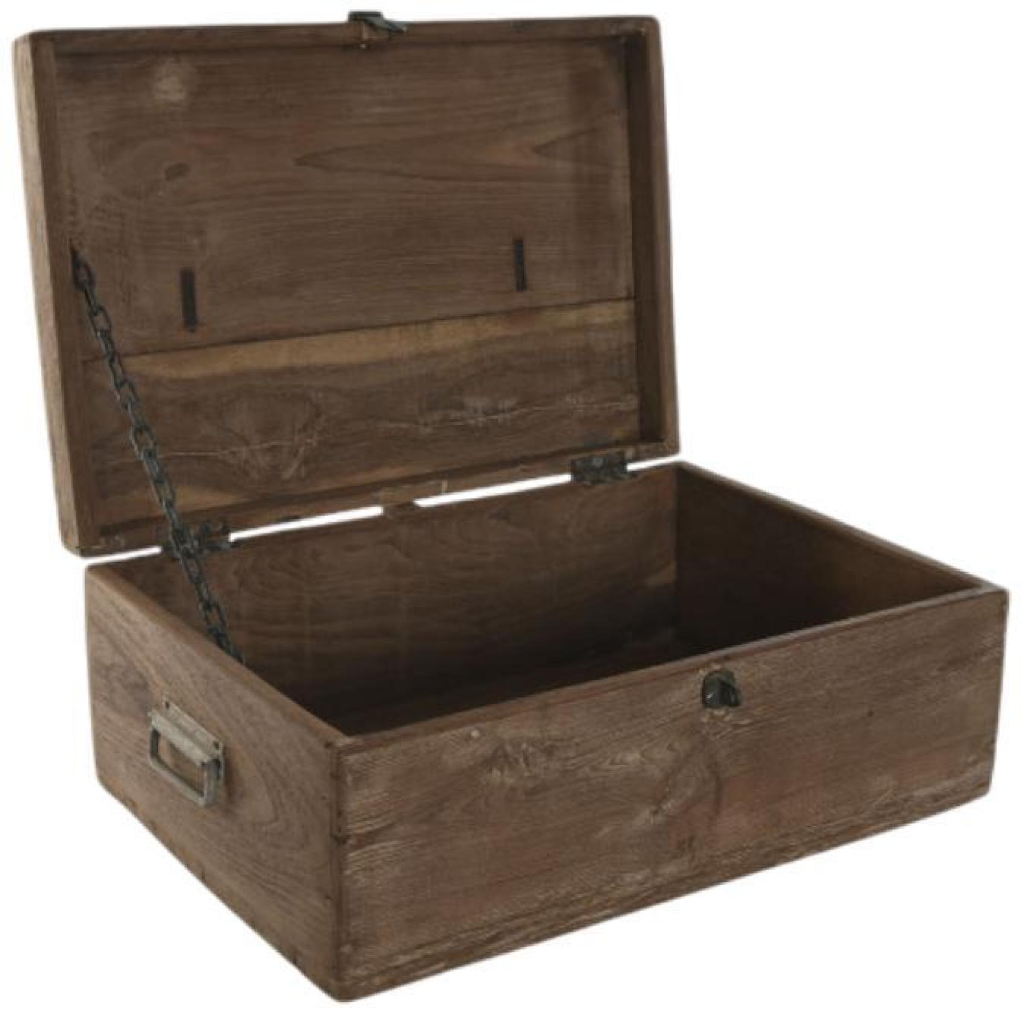 Product photograph of Ranchi Black Wood Trunk Box from Choice Furniture Superstore.