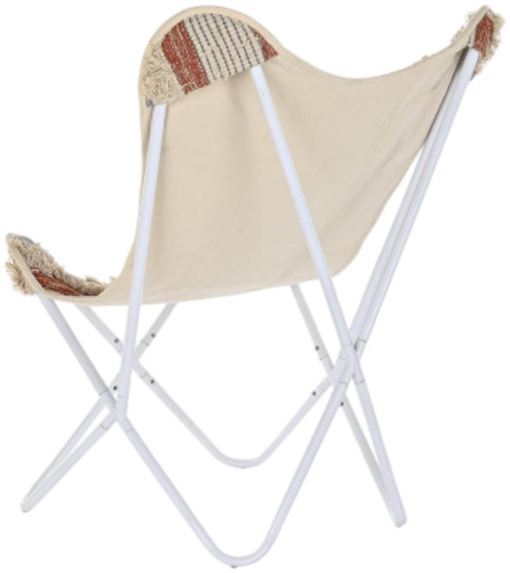 Product photograph of Srinagar Orange Cotton Fabric Butterfly Chair from Choice Furniture Superstore.