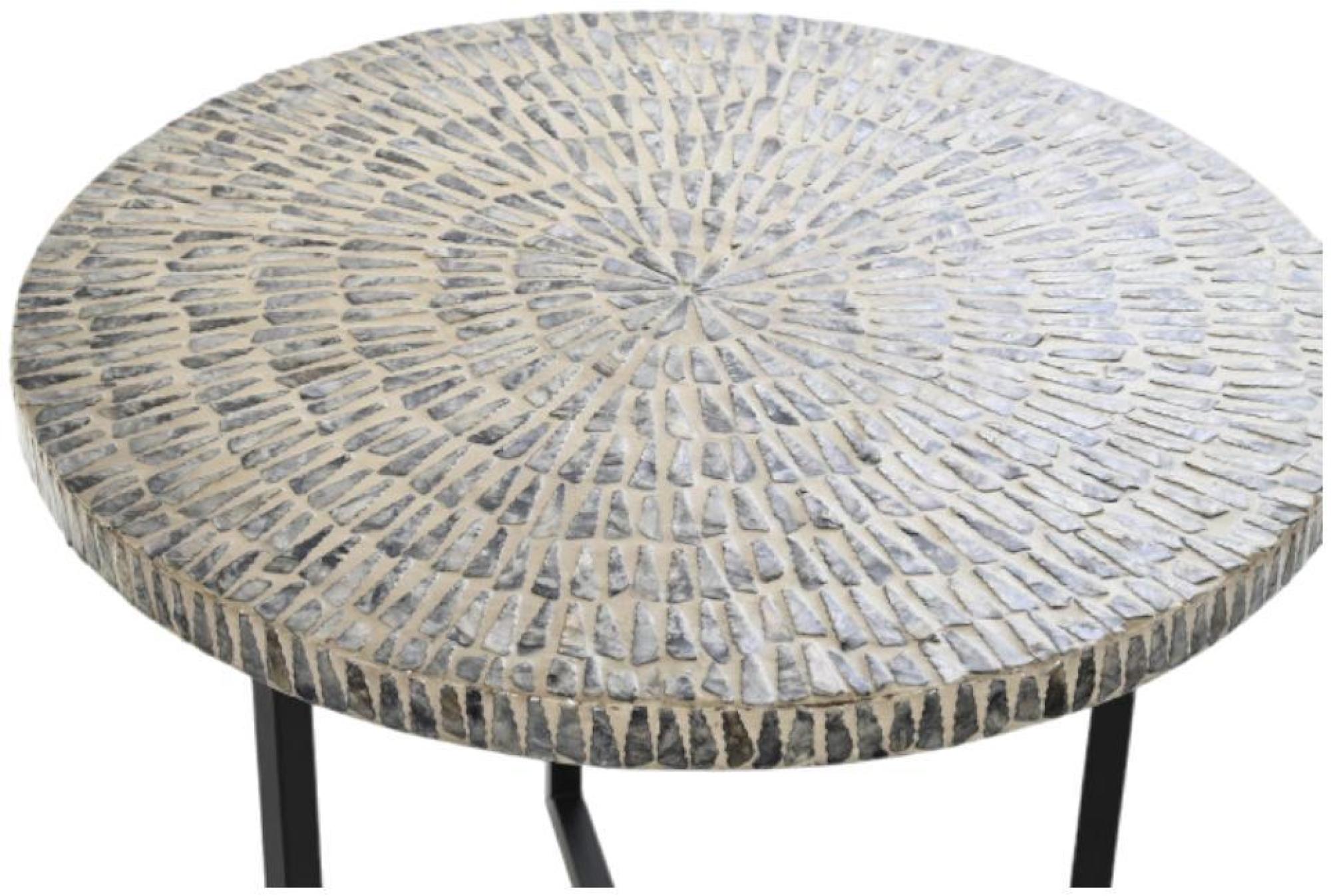 Product photograph of Surat Beige And Grey Round Set Of 2 Side Table from Choice Furniture Superstore.