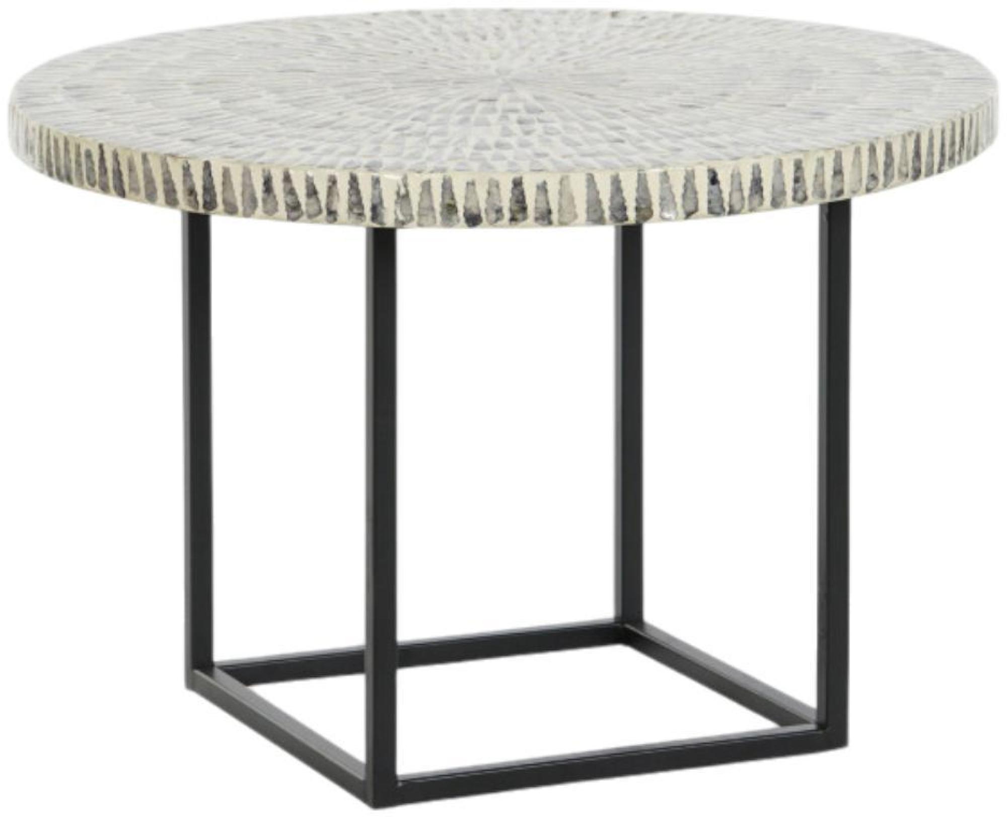 Product photograph of Surat White Metal Round Side Table from Choice Furniture Superstore.