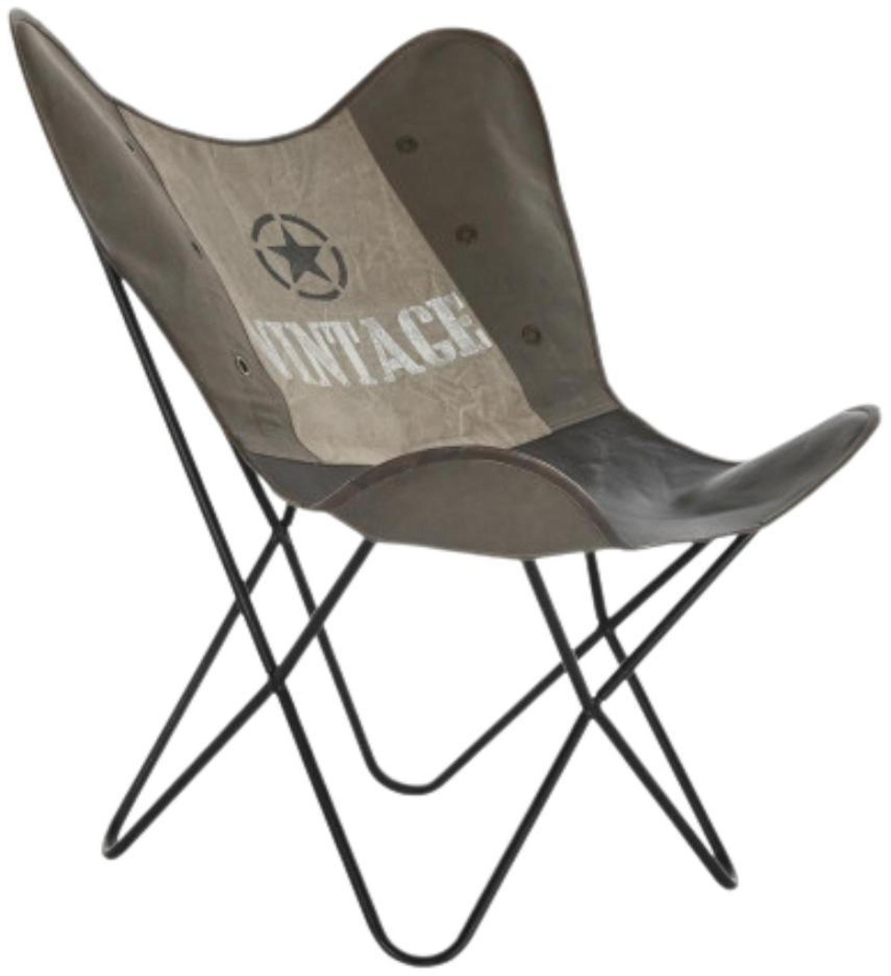 Product photograph of 2 X Una Brown And Black Cotton Fabric Star Butterfly Chair from Choice Furniture Superstore.