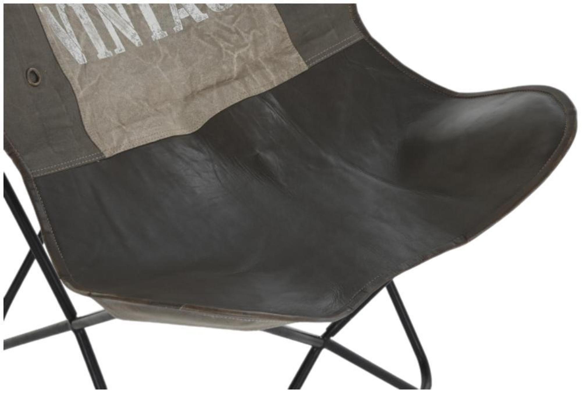 Product photograph of 2 X Una Brown And Black Cotton Fabric Star Butterfly Chair from Choice Furniture Superstore.