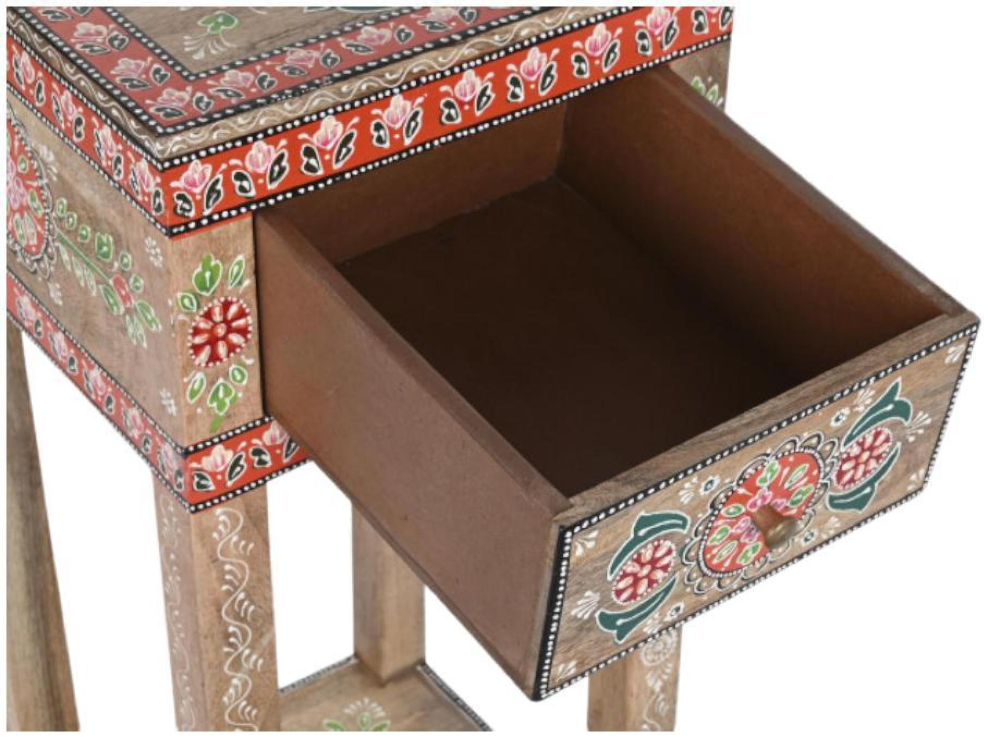 Product photograph of Viva Multicolored Wood 1 Drawer Side Table from Choice Furniture Superstore.