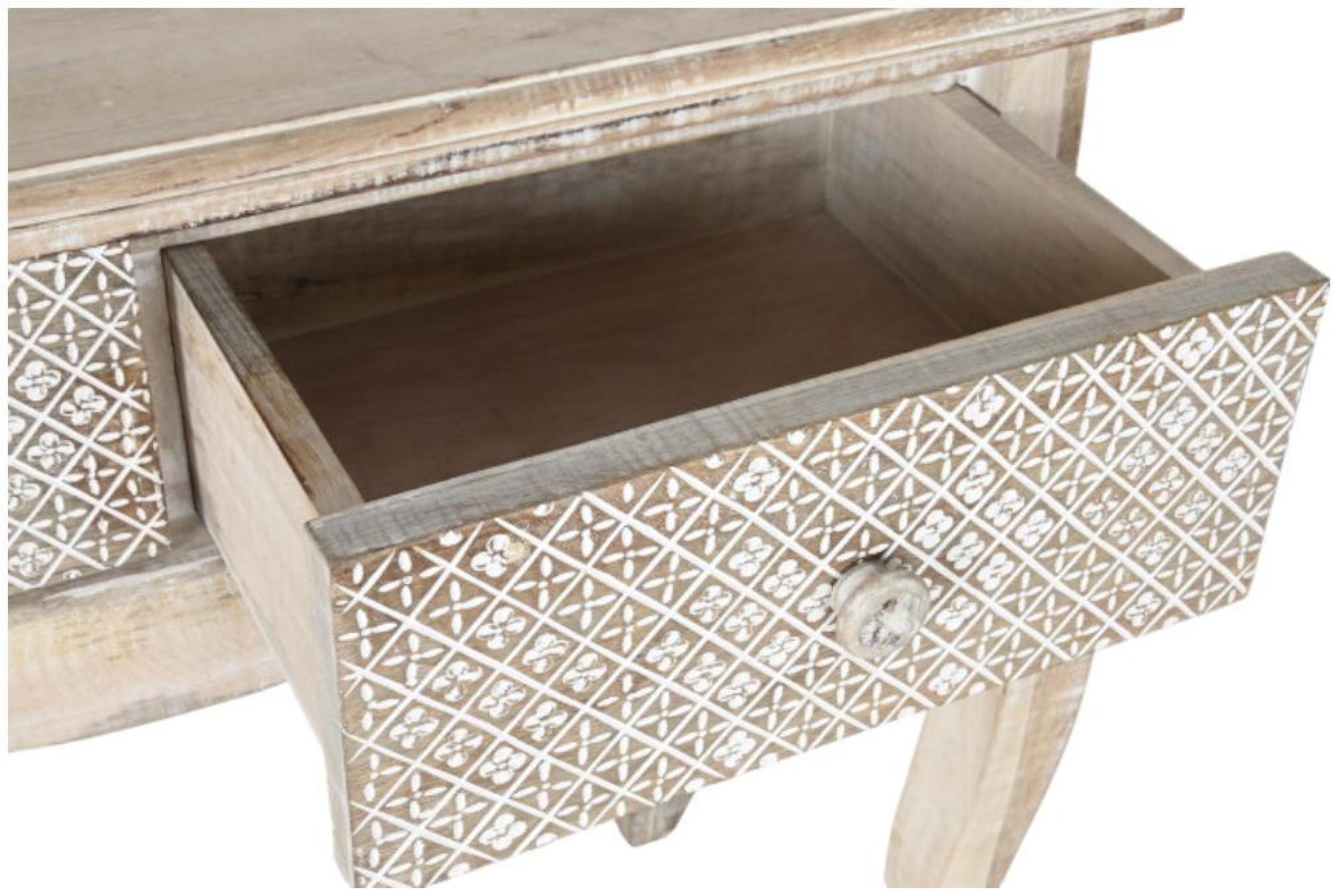 Product photograph of Viva Natural Mango Wood 2 Drawer Console Table from Choice Furniture Superstore.