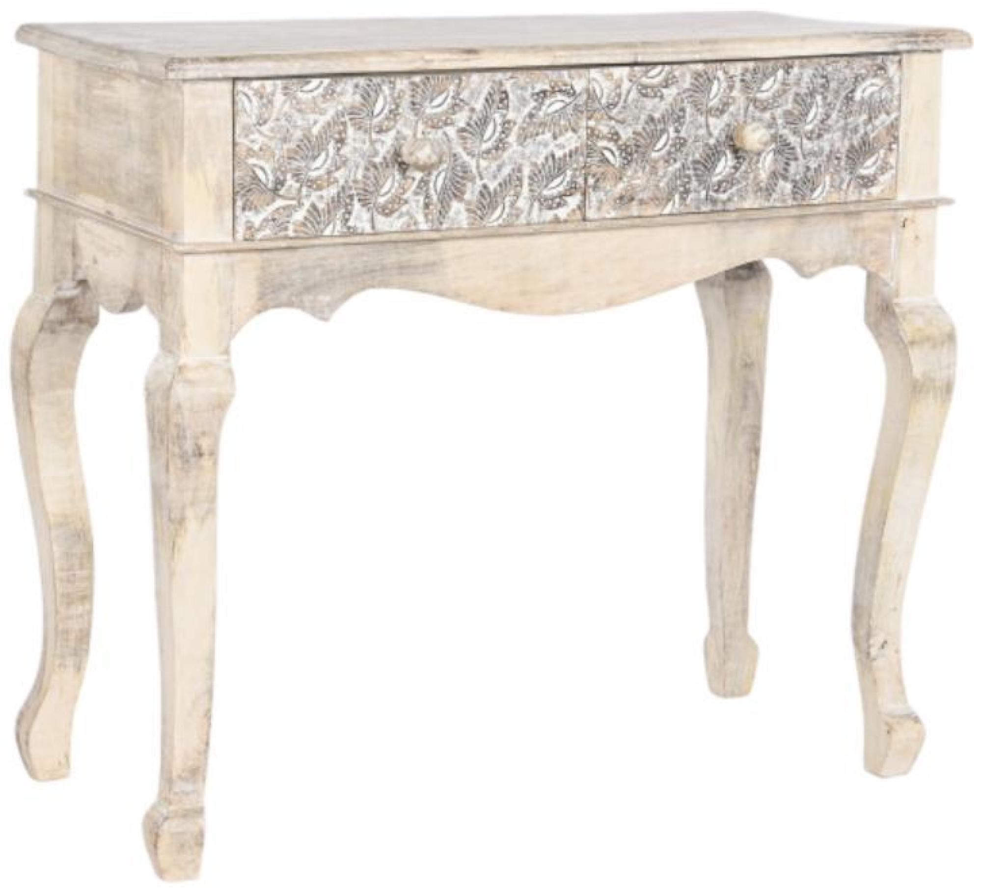 Product photograph of Mia Natural And White 2 Drawer Console Table from Choice Furniture Superstore.