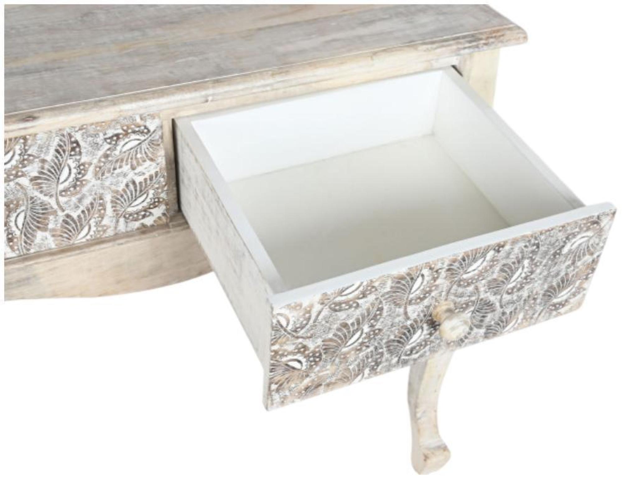 Product photograph of Mia Natural And White 2 Drawer Console Table from Choice Furniture Superstore.