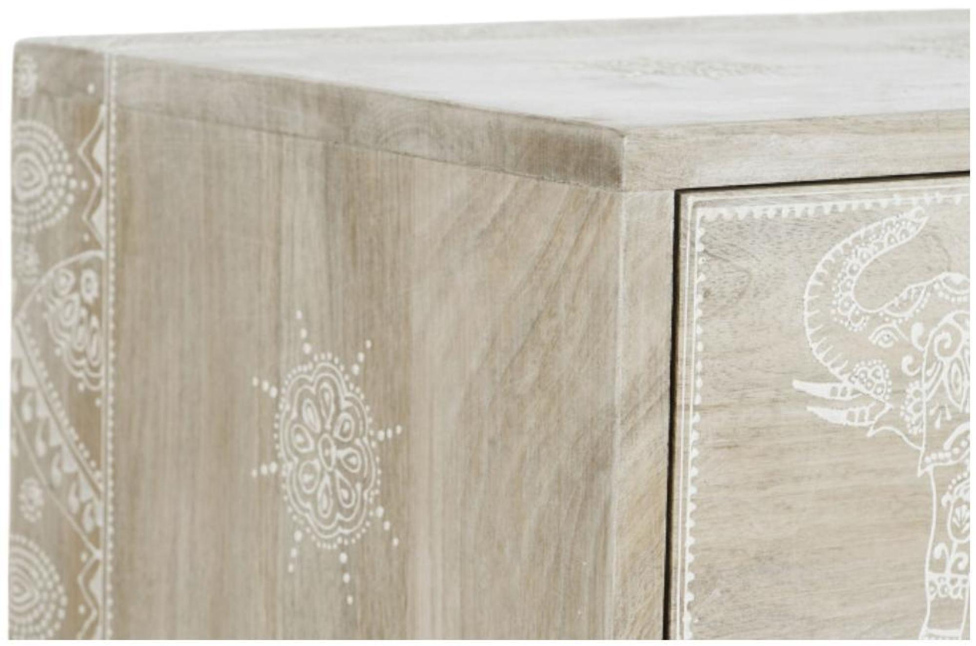 Product photograph of Sikar White Washed Mango Wood Multi Drawer Chest from Choice Furniture Superstore.