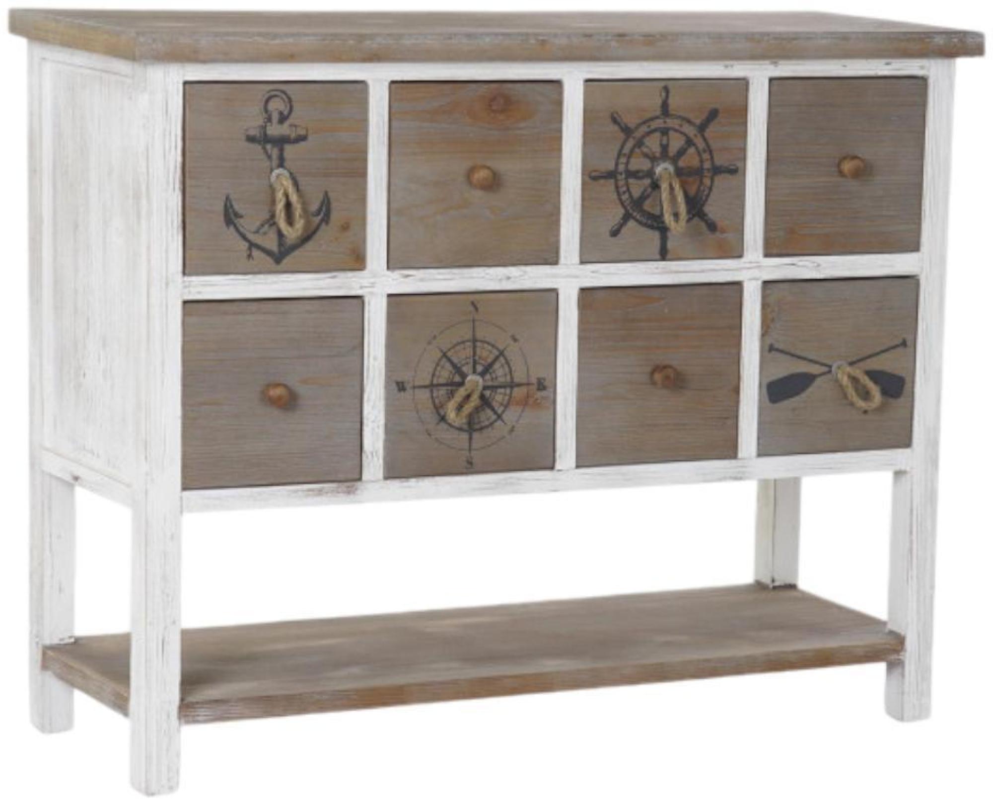 Product photograph of Provence Natural Multi Drawer Console Table from Choice Furniture Superstore.