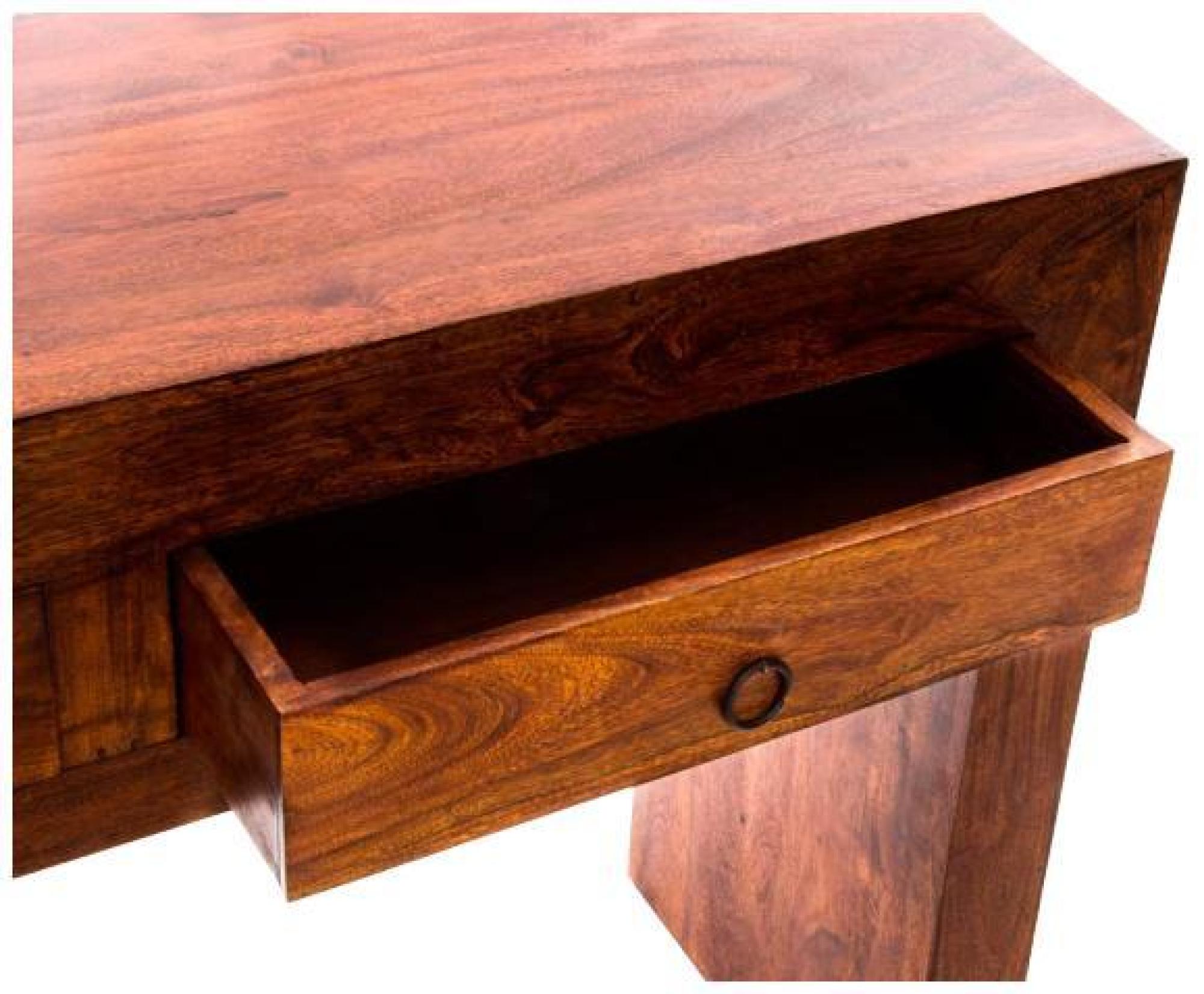 Product photograph of African Brown Solid Wood Acacia Console Table from Choice Furniture Superstore.