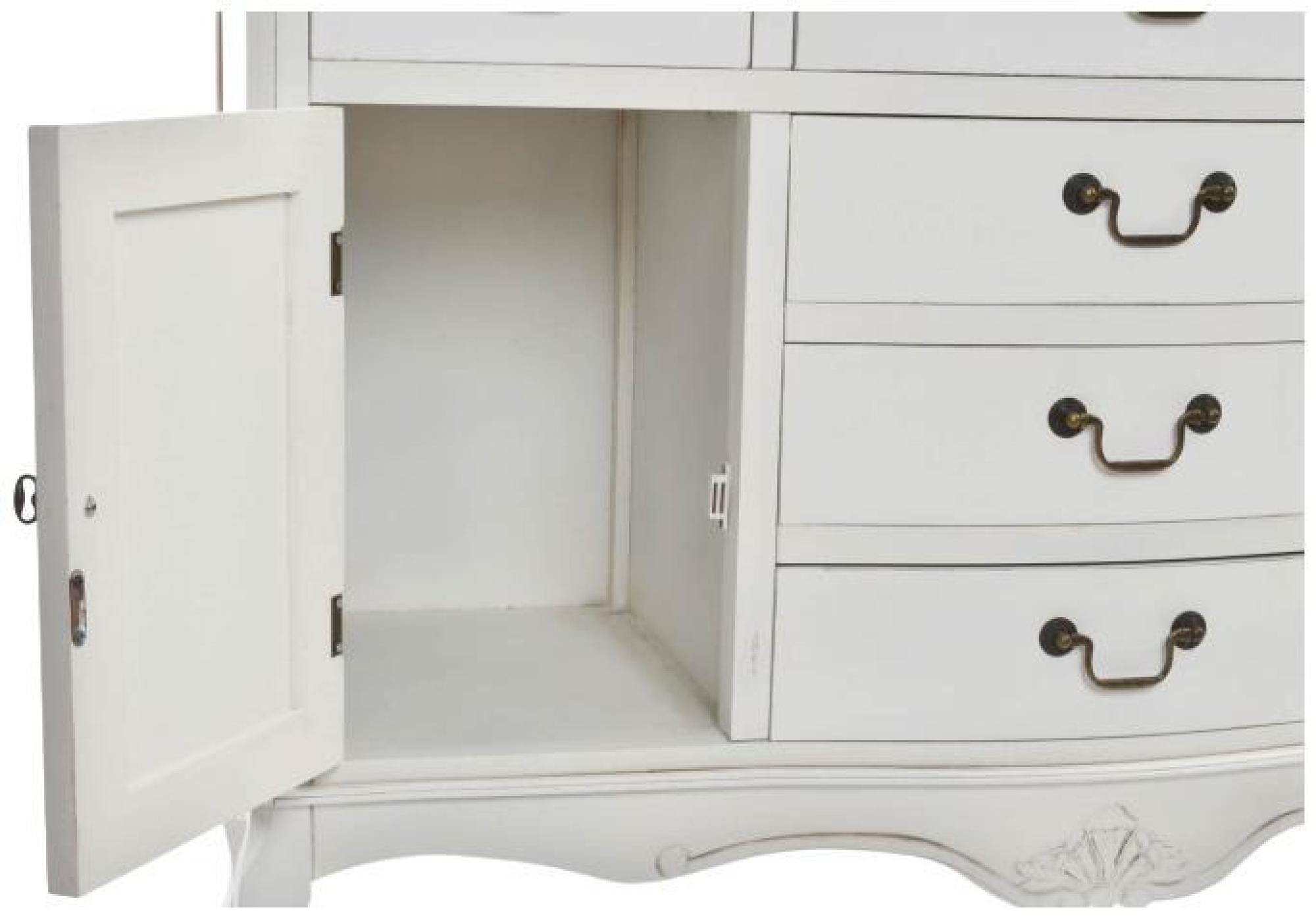 Product photograph of White And Natural 118cm Small Sideboard - 2 Doors from Choice Furniture Superstore.