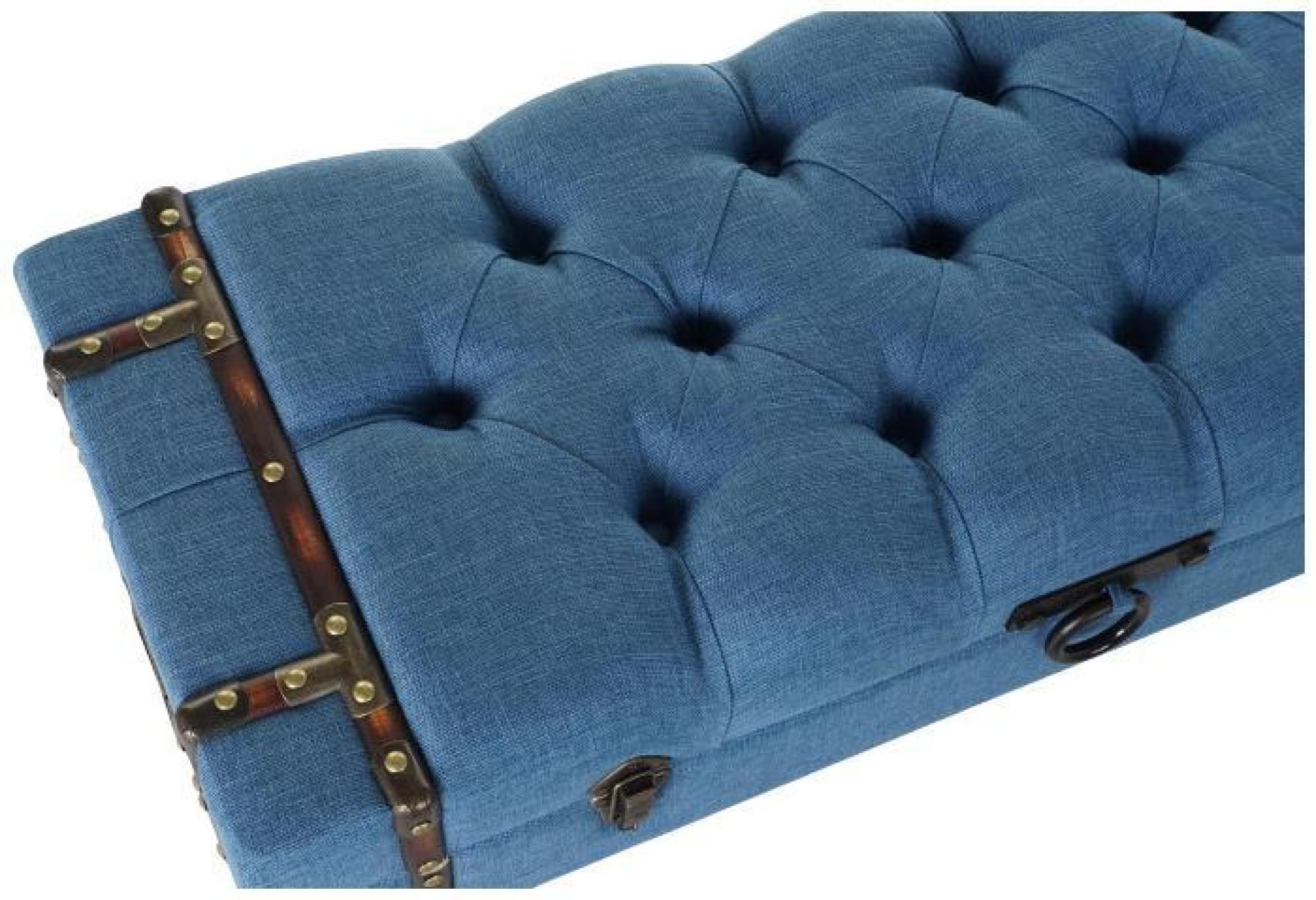 Product photograph of Covington Navy Blue Fabric Ottoman Bench from Choice Furniture Superstore.