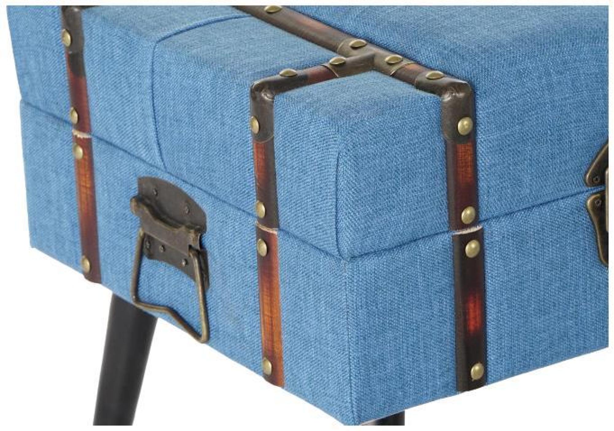 Product photograph of Covington Navy Blue Fabric Ottoman Bench from Choice Furniture Superstore.