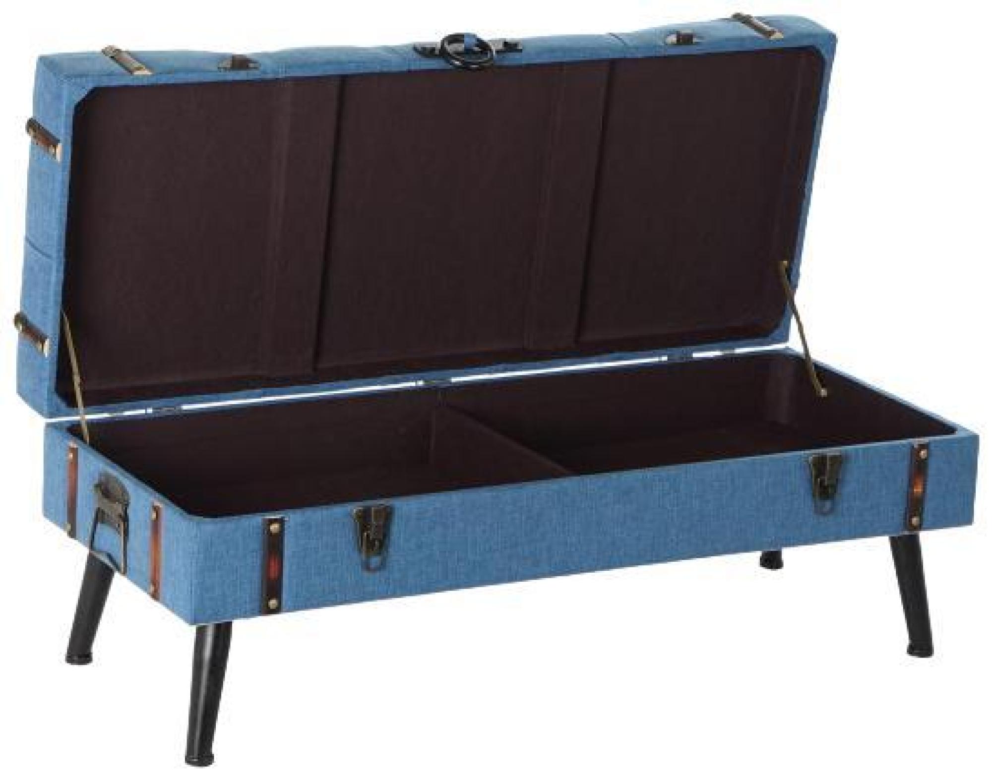 Product photograph of Covington Navy Blue Fabric Ottoman Bench from Choice Furniture Superstore.