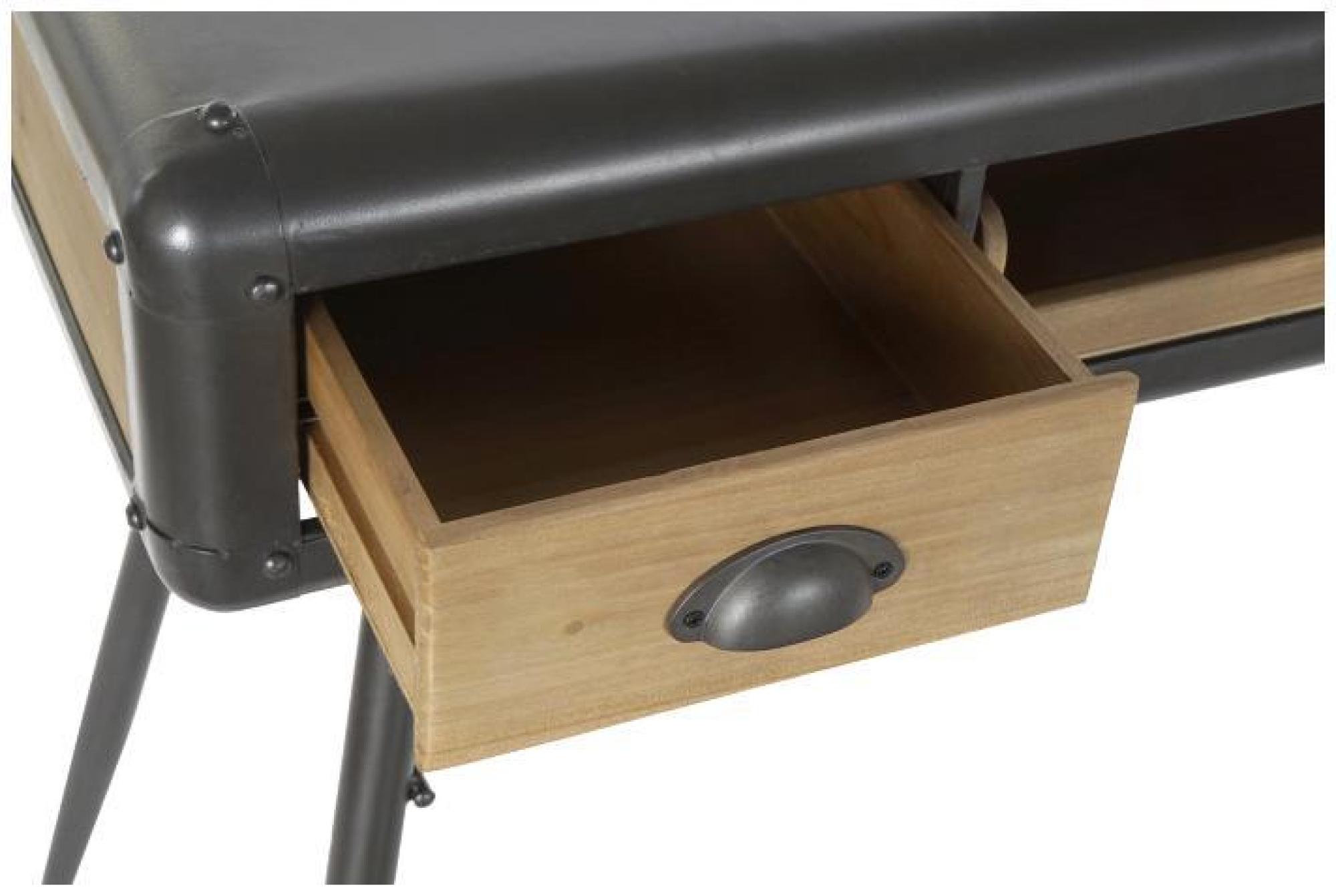 Product photograph of Indel Industrial Style Wood And Metal 3 Drawer Desk from Choice Furniture Superstore.