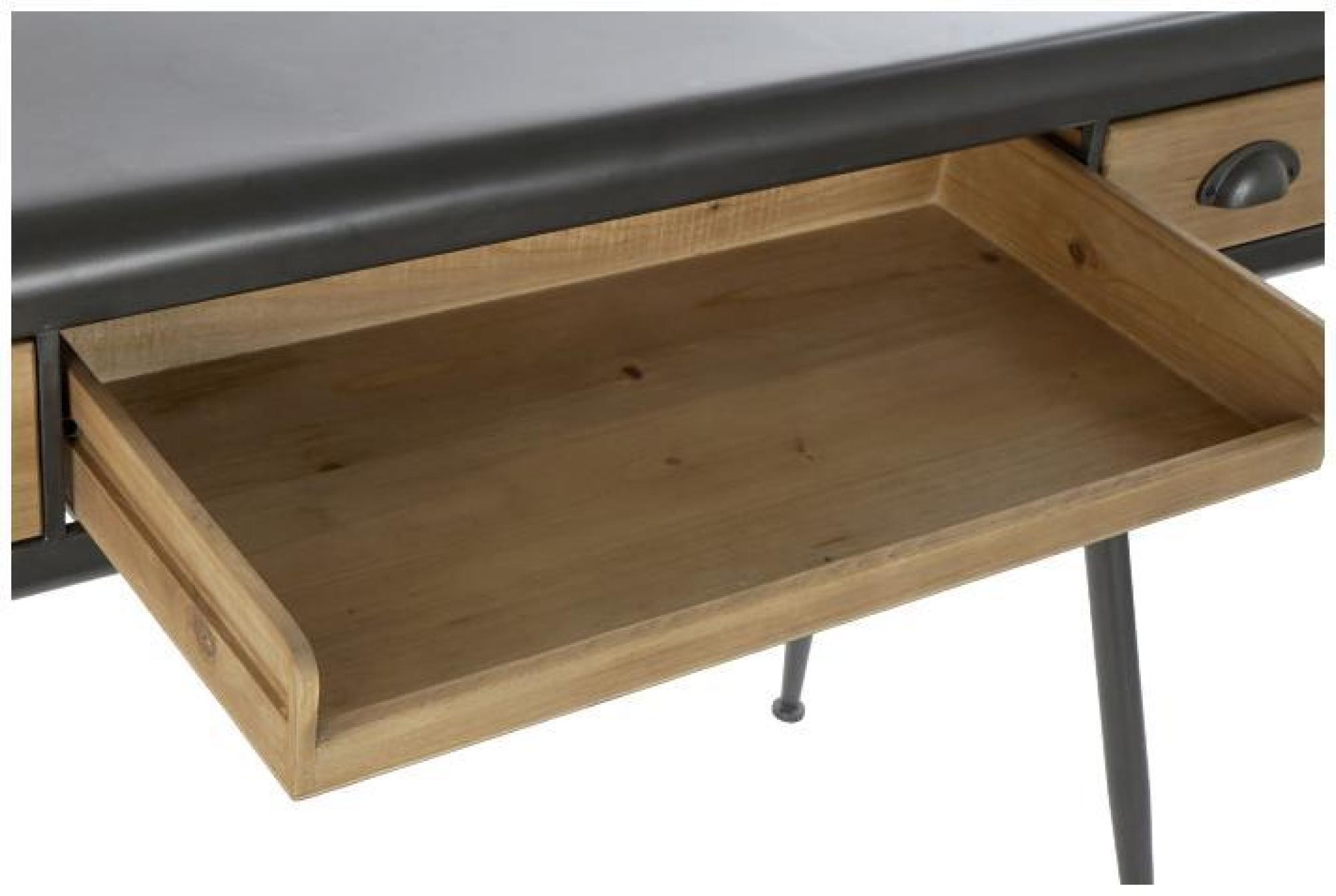 Product photograph of Indel Industrial Style Wood And Metal 3 Drawer Desk from Choice Furniture Superstore.