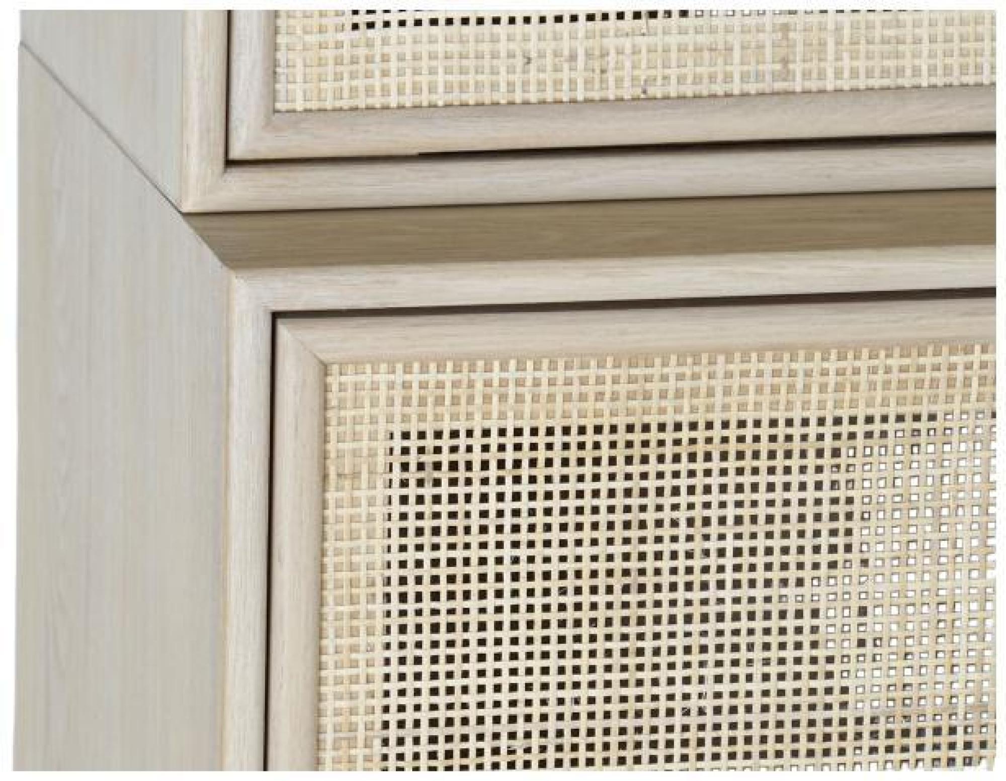Product photograph of Riley Wood And Rattan Showcase from Choice Furniture Superstore.