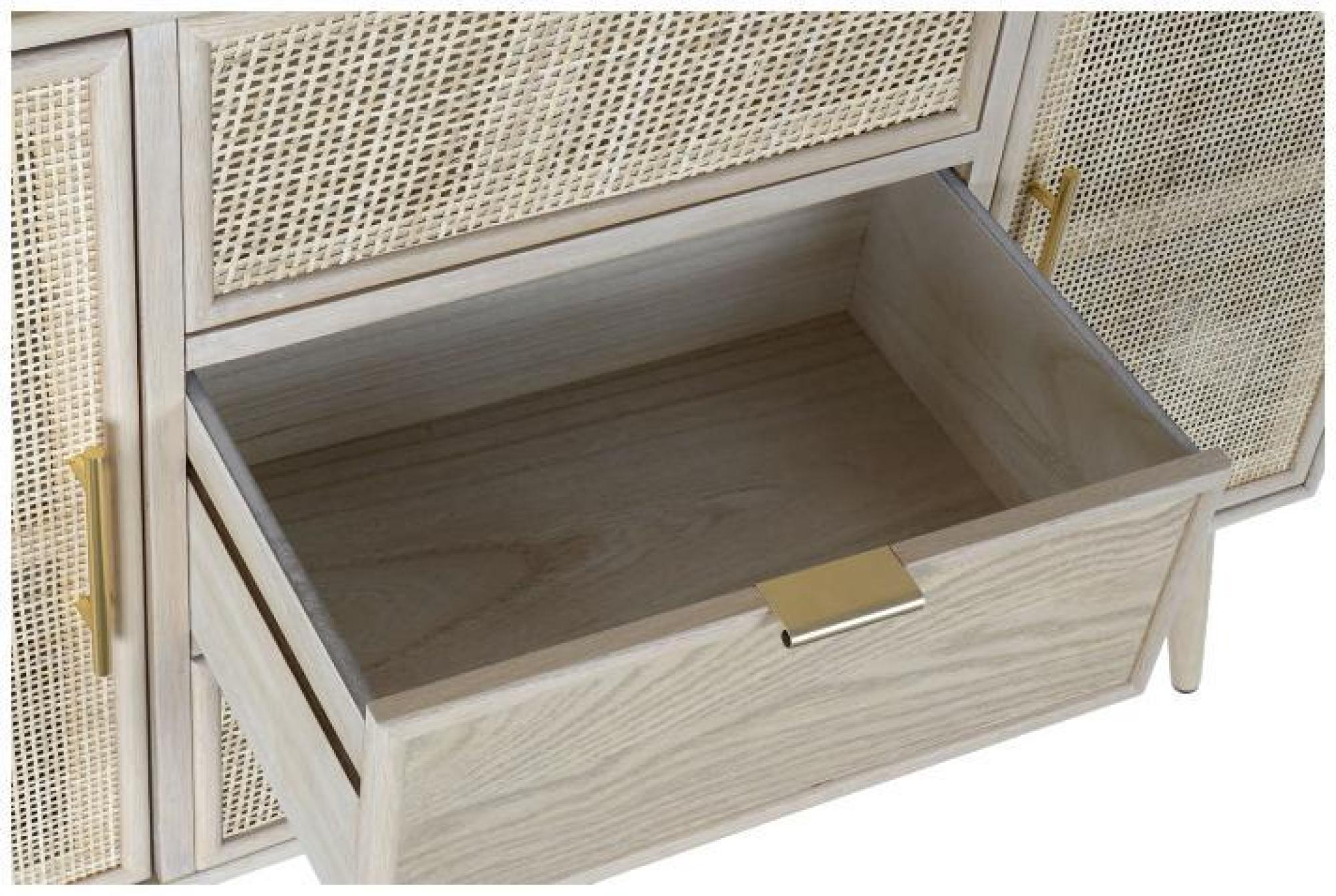 Product photograph of Riley Wood And Rattan Showcase from Choice Furniture Superstore.
