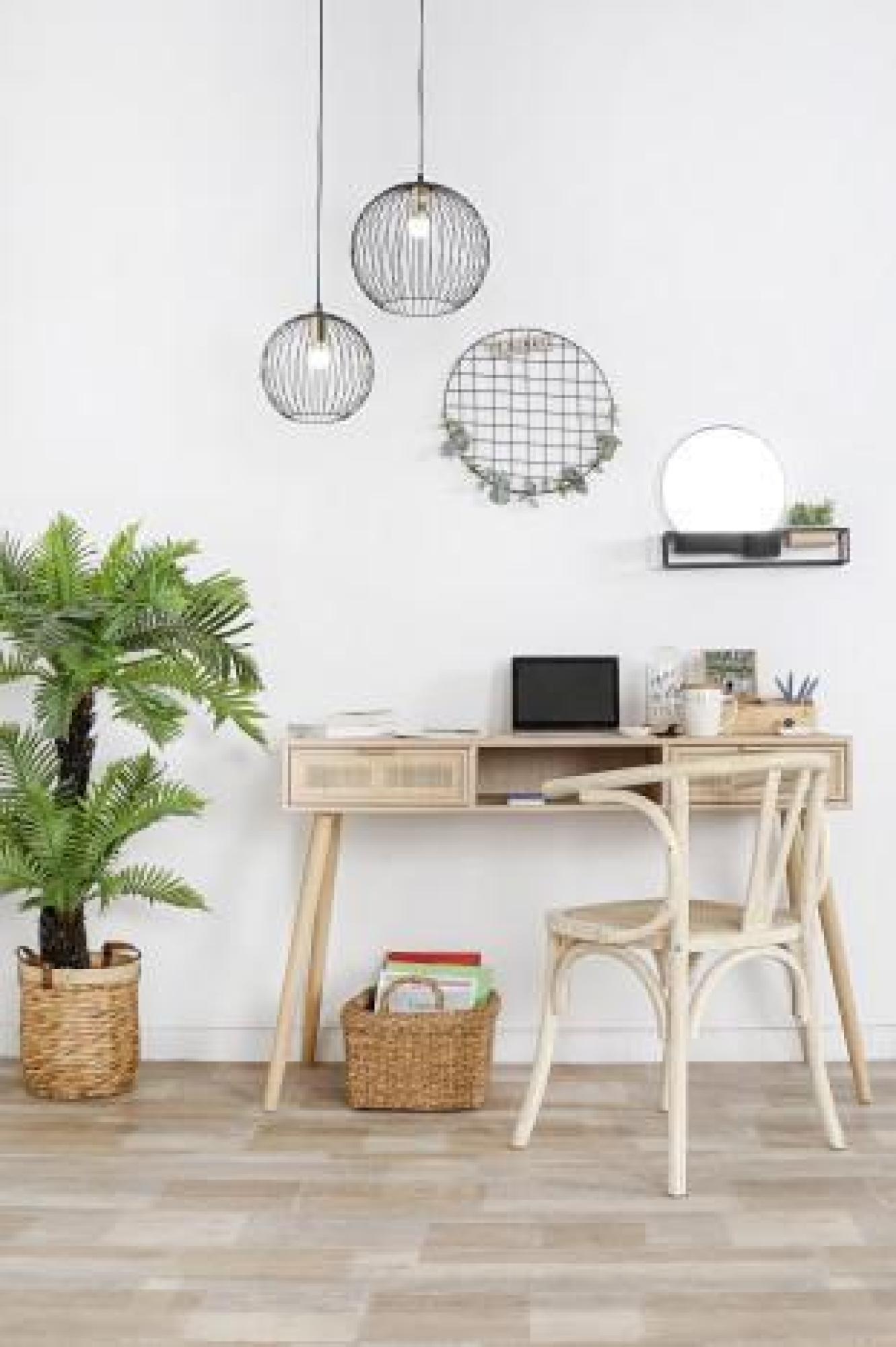 Product photograph of Riley Natural Wood And Rattan Console Table from Choice Furniture Superstore.