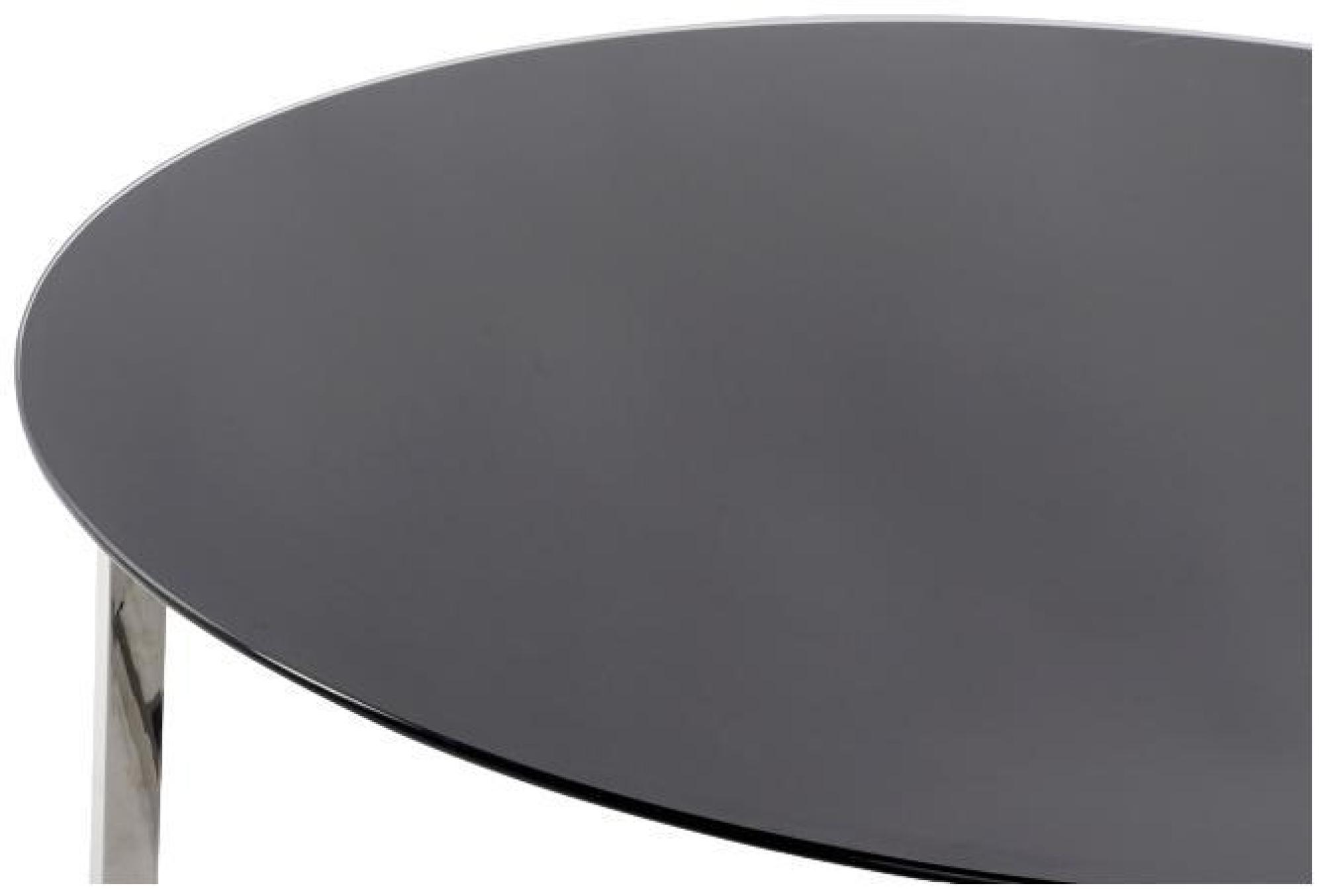 Product photograph of Annecy Black And Silver Round Coffee Table from Choice Furniture Superstore.