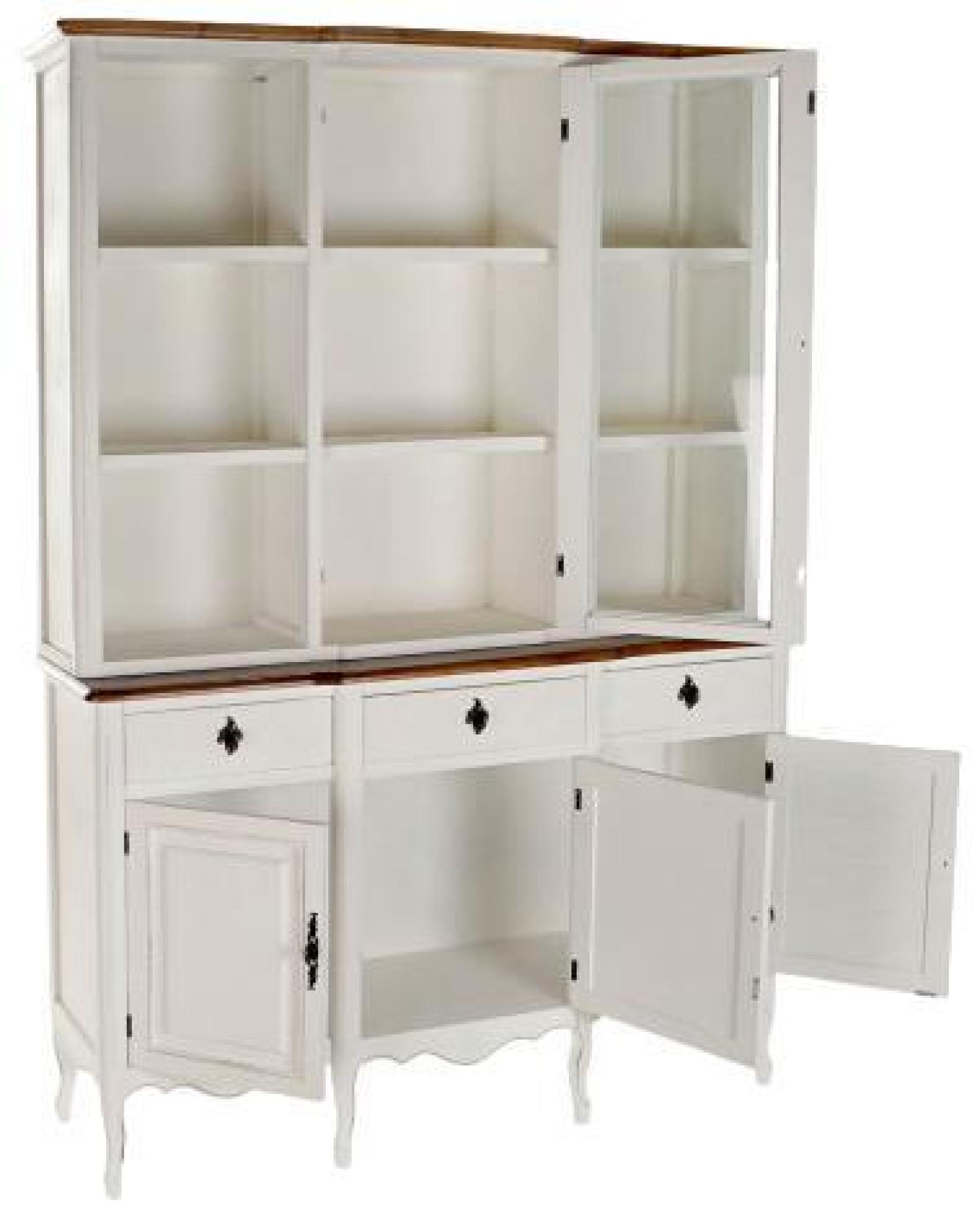 Product photograph of Chloe White 4 Door 3 Drawer Display Cabinet from Choice Furniture Superstore.